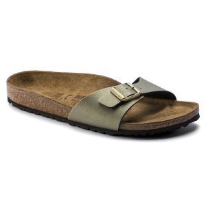 Birkenstock Madrid Birko-Flor Icy Metallic Stone Gold