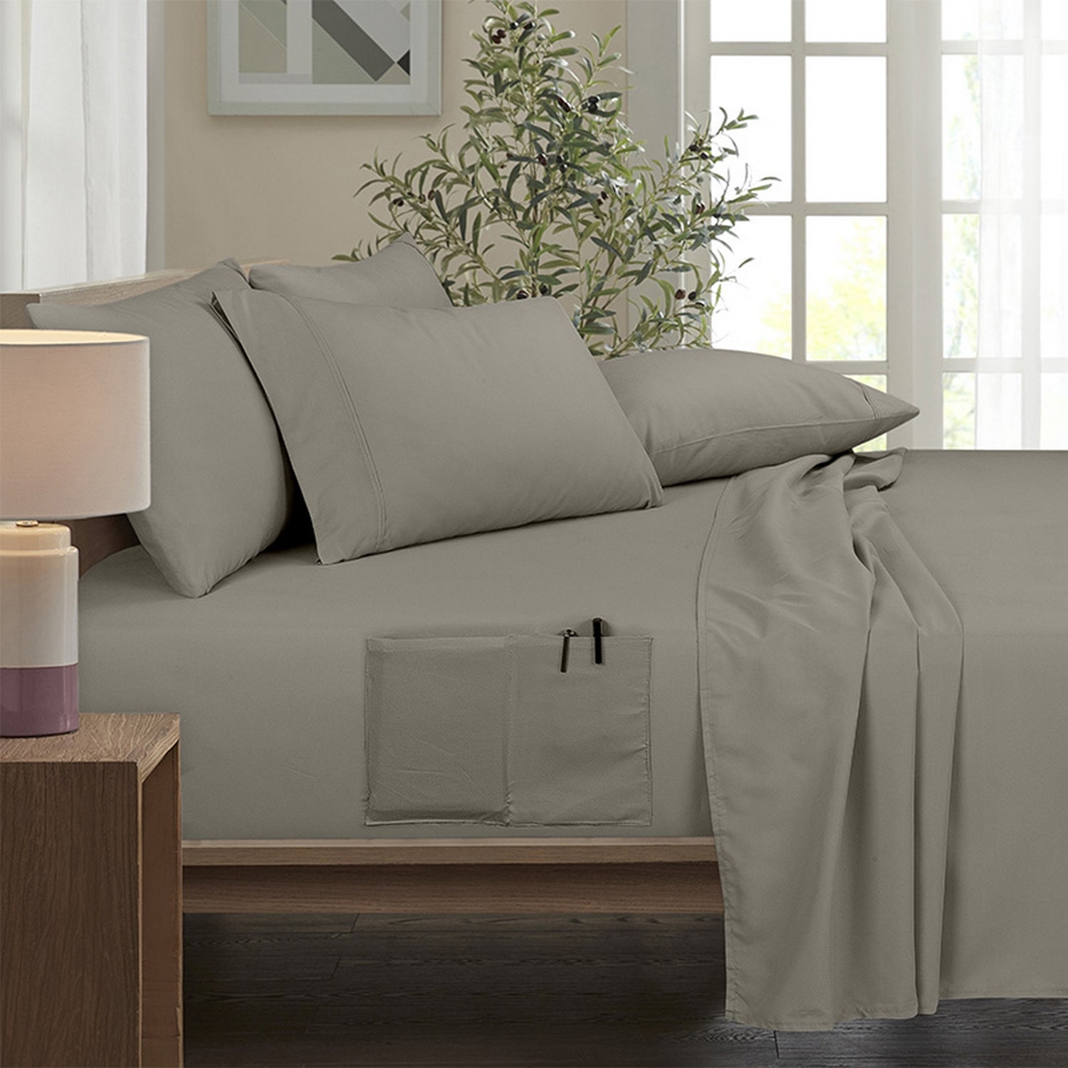 Kathy Ireland 6-Piece Smart Pocket Sheet Sets w/ Side Pocket by Bed Bath Fashions - Image 8