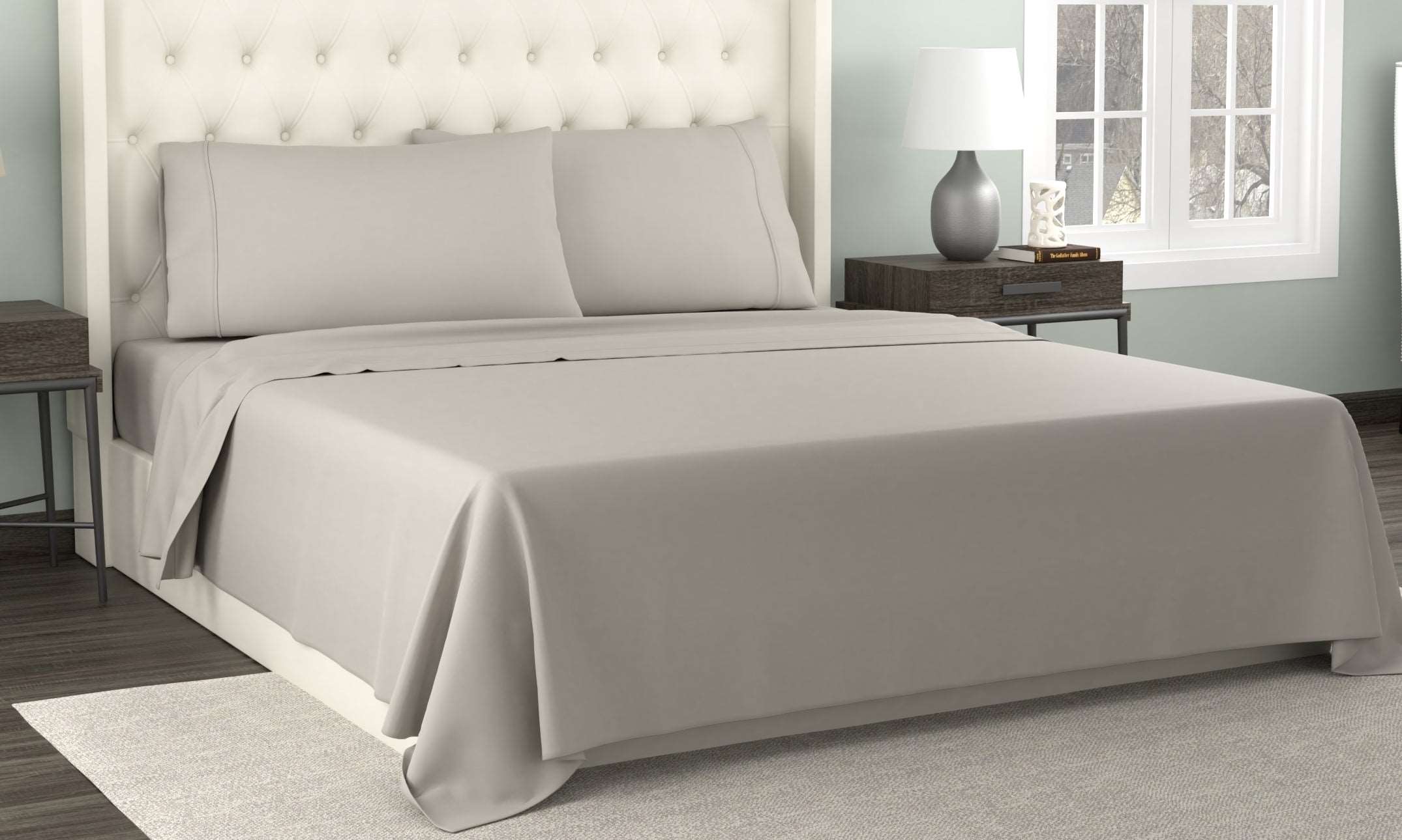 Kathy Ireland 300 Thread Count 100% Cotton Percale Sheet Set by Bed Bath Fashions - Image 3