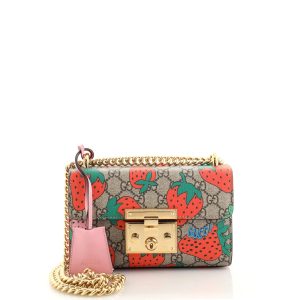 Gucci Padlock Shoulder Bag Printed GG Coated Canvas Small