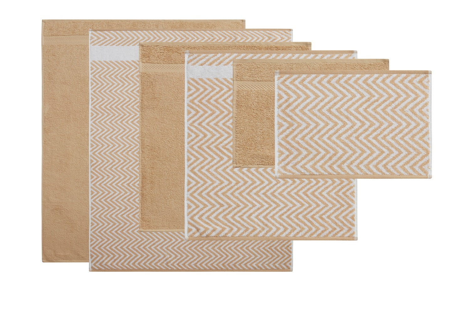 Kathy Ireland 6 Piece Chevron Jacquard Towel Set with Lets Dry - Image 7