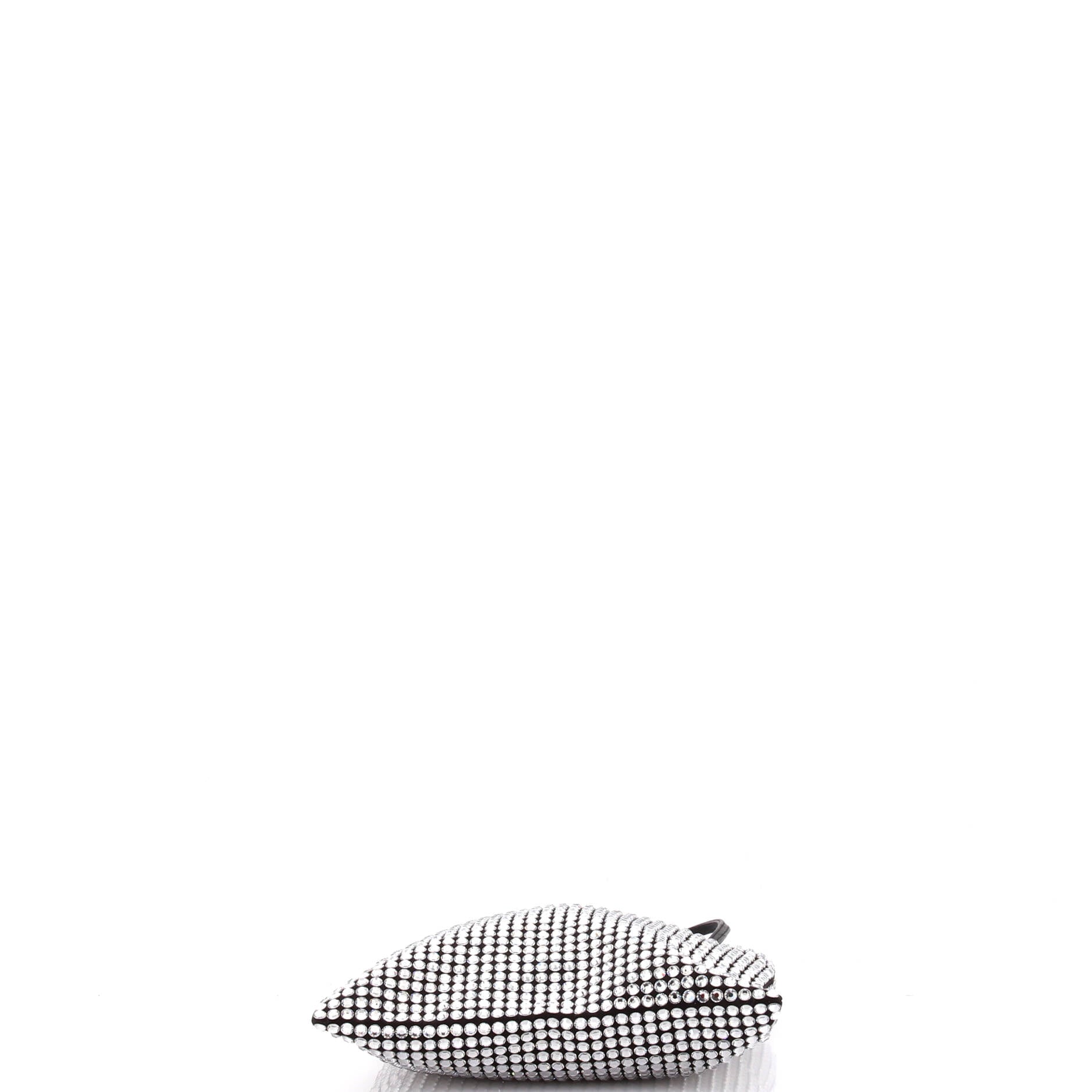 Pre-Loved Prada Convertible Open Tote Crystal Embellished Satin Mini - Image 4