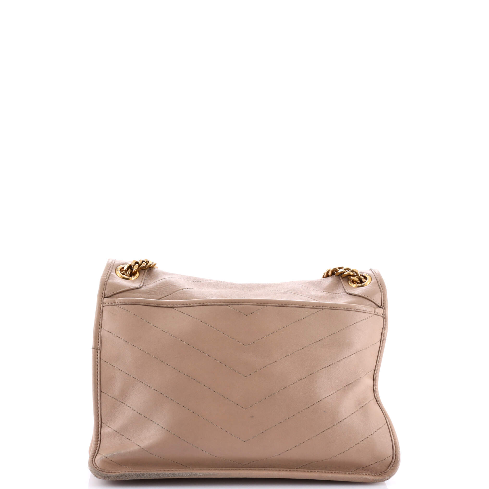 Pre-Loved Saint Laurent Niki Chain Flap Bag Matelasse Chevron Leather Medium - Image 3
