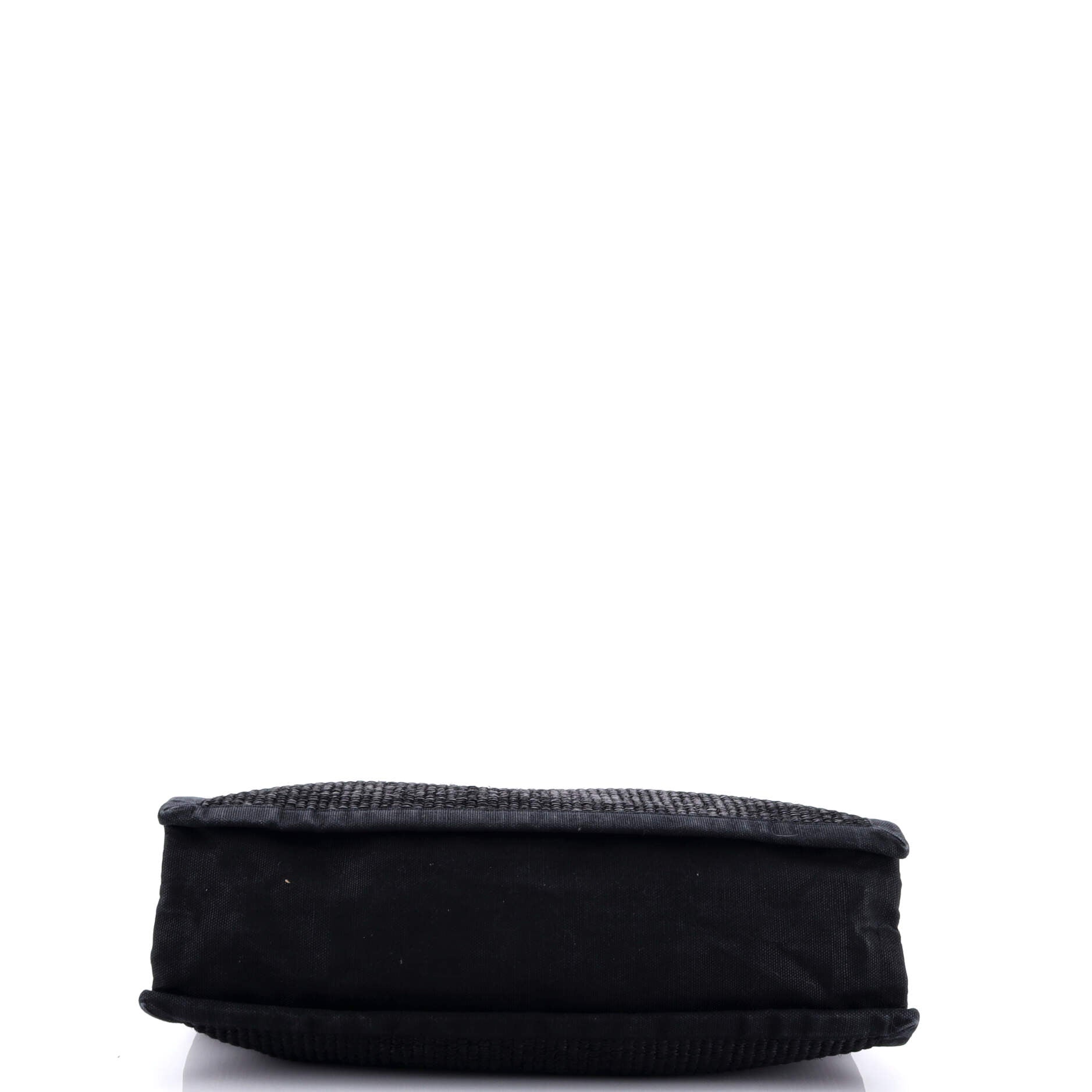 Pre-Loved Saint Laurent Rive Gauche Shopper Tote Raffia with Canvas Large - Image 4