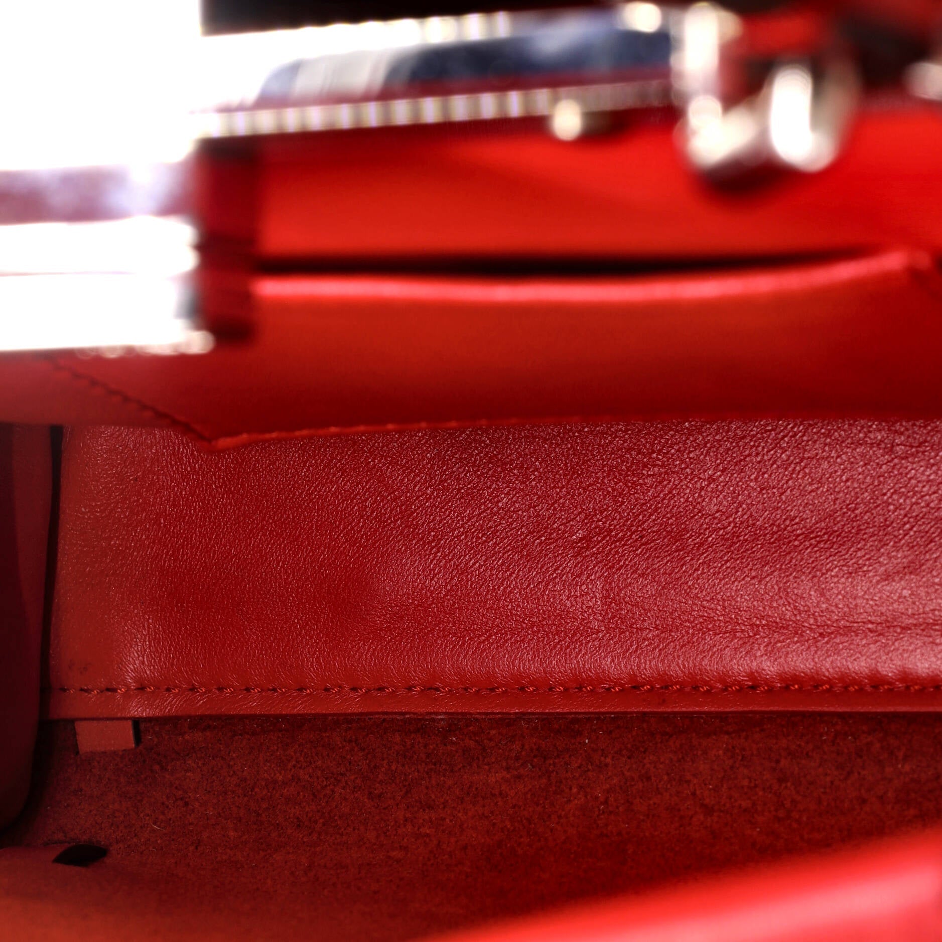 Pre-Loved Fendi Bow Peekaboo Bag Whipstitch Leather Mini - Image 5