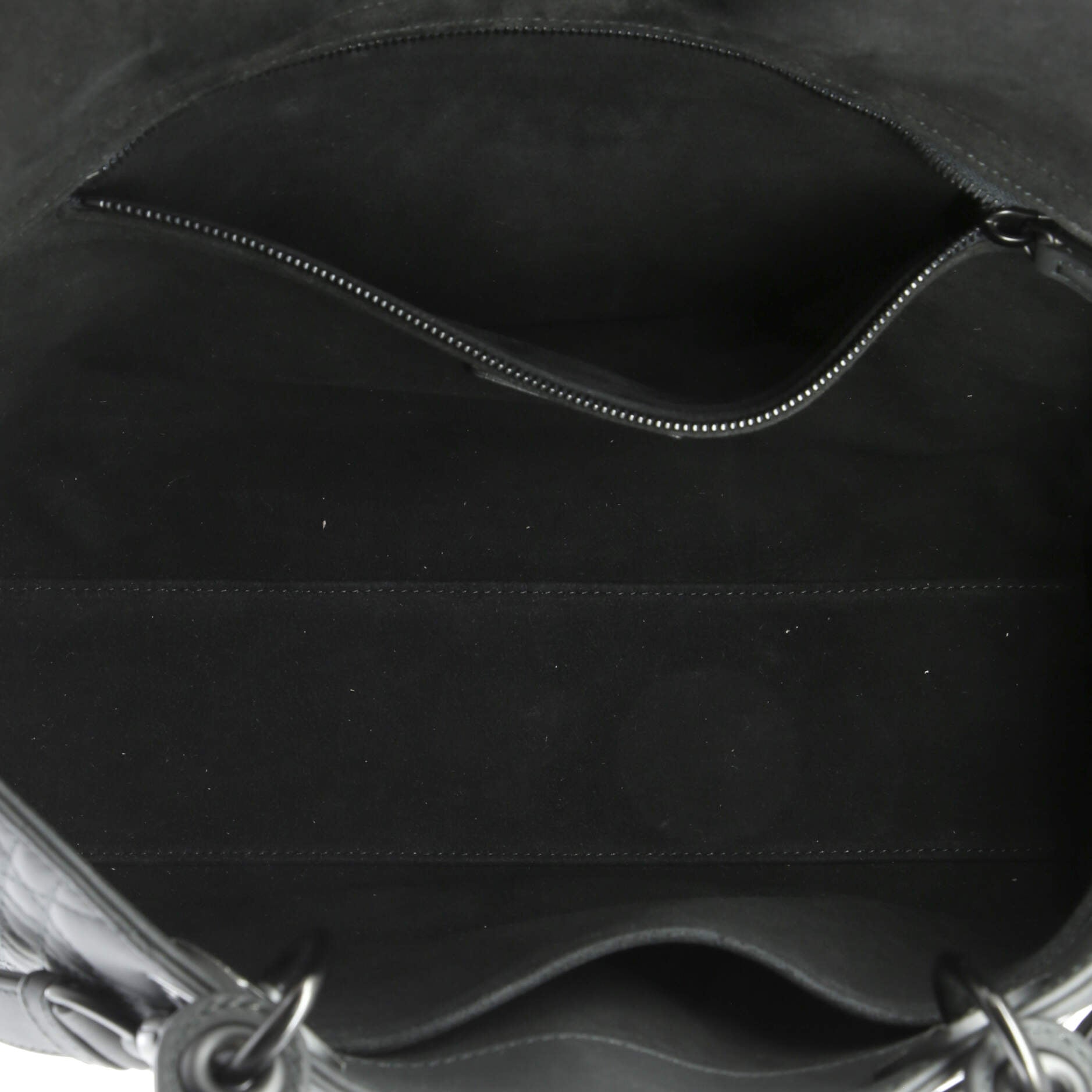 Pre-Loved Christian Dior Ultra Matte Lady Dior Bag Cannage Quilt Calfskin Large - Image 9