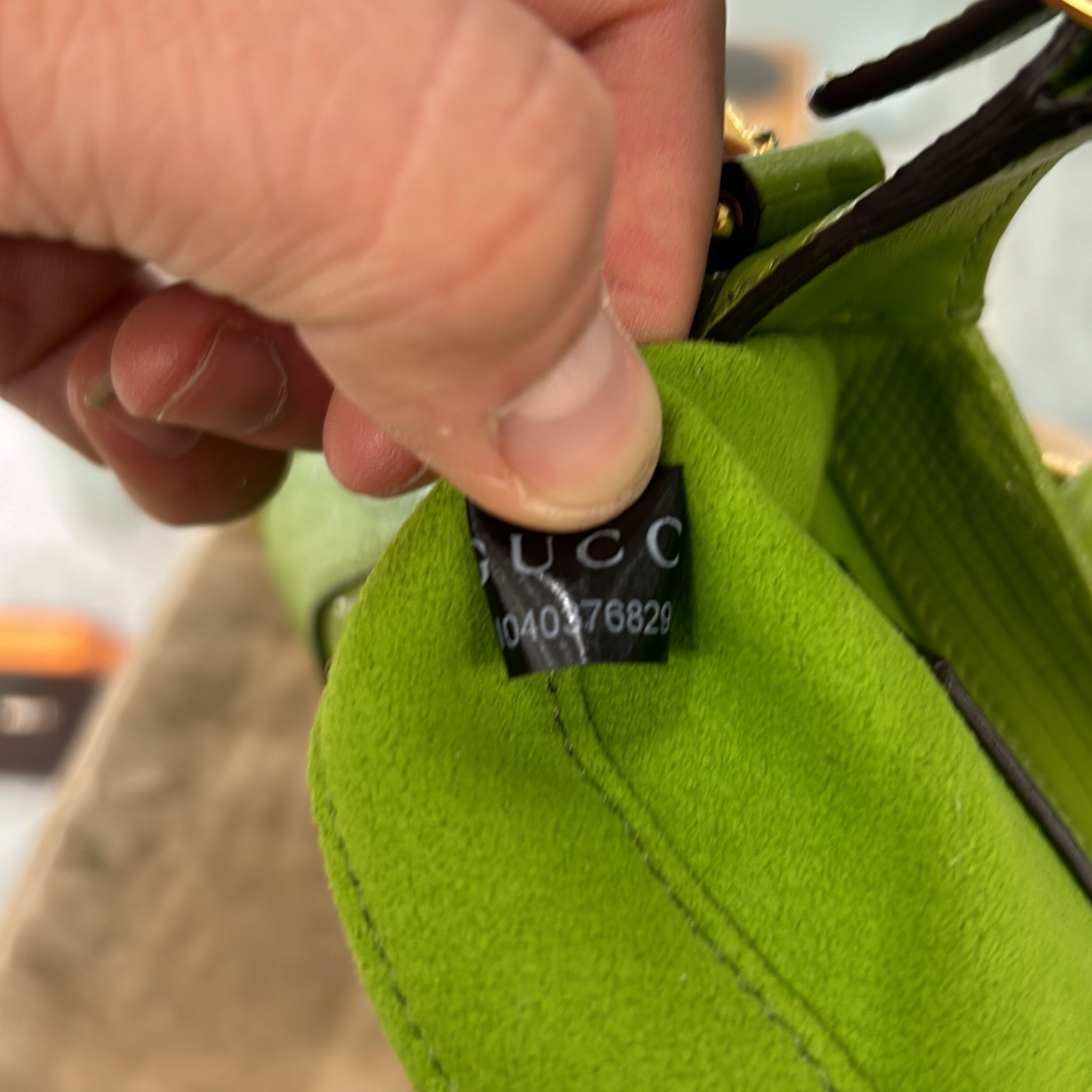 Pre-Loved Gucci Jackie 1961 Chain Hobo GG Embellished Canvas with Lizard Mini - Image 6