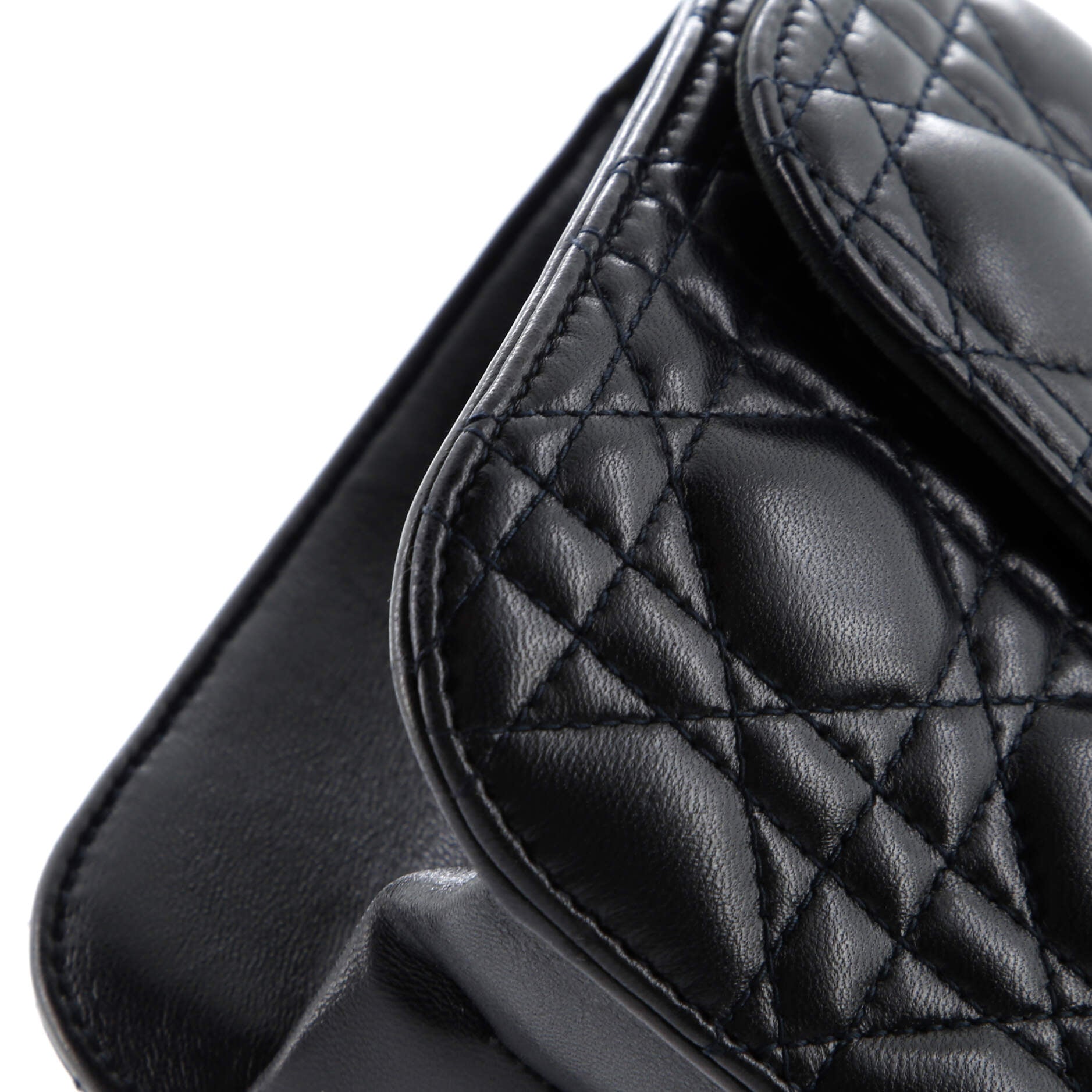 Pre-Loved Christian Dior Dioraddict Flap Bag with Strap Cannage Quilt Lambskin Medium - Image 14