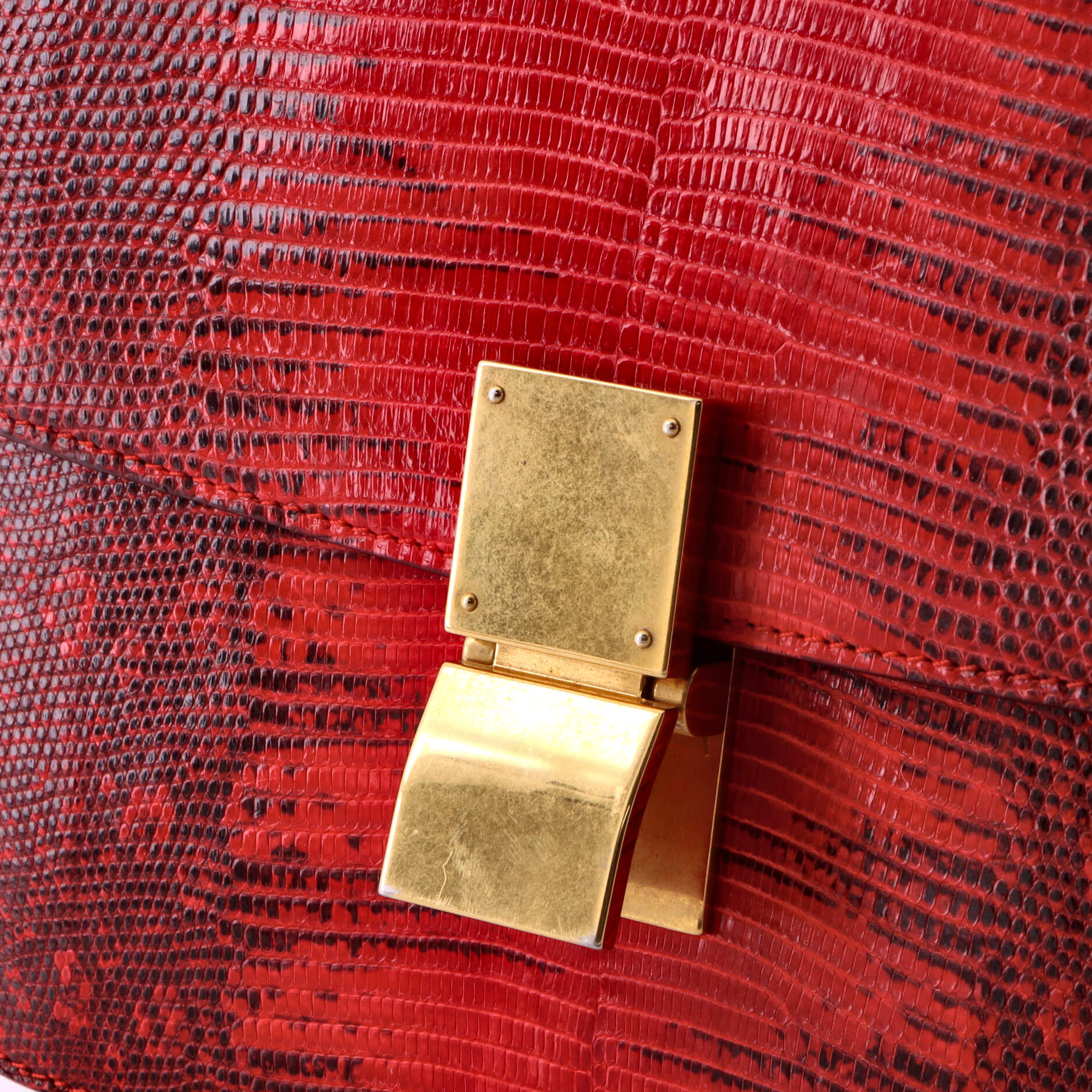 Pre-Loved Celine Classic Box Bag Lizard Medium - Image 6