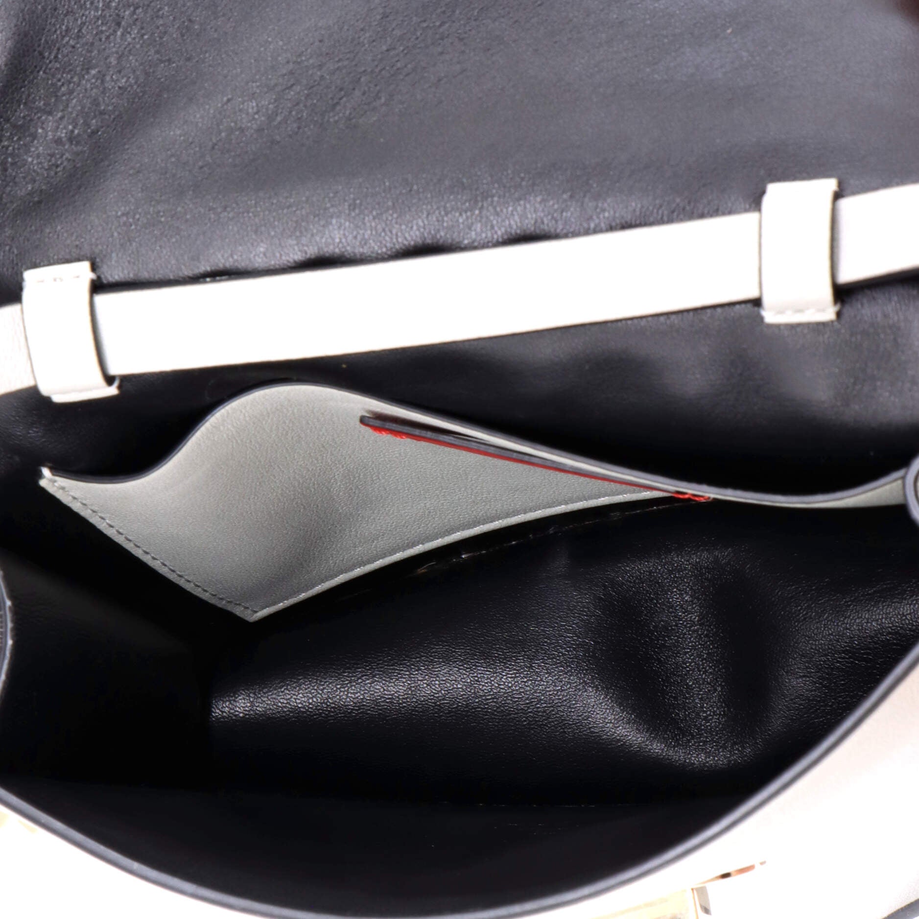 Pre-Loved Valentino Rockstud Flip Lock Flap Bag Leather Small - Image 5