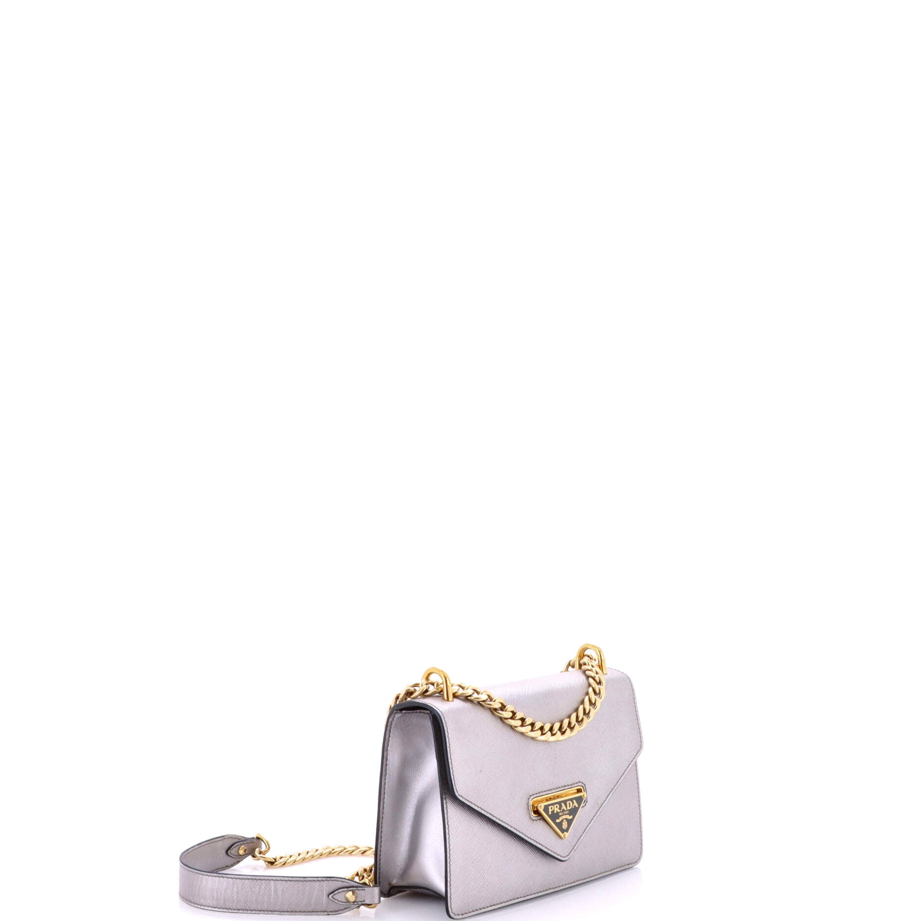 Pre-Loved Prada Envelope Flap Chain Shoulder bag Saffiano Leather Small - Image 2