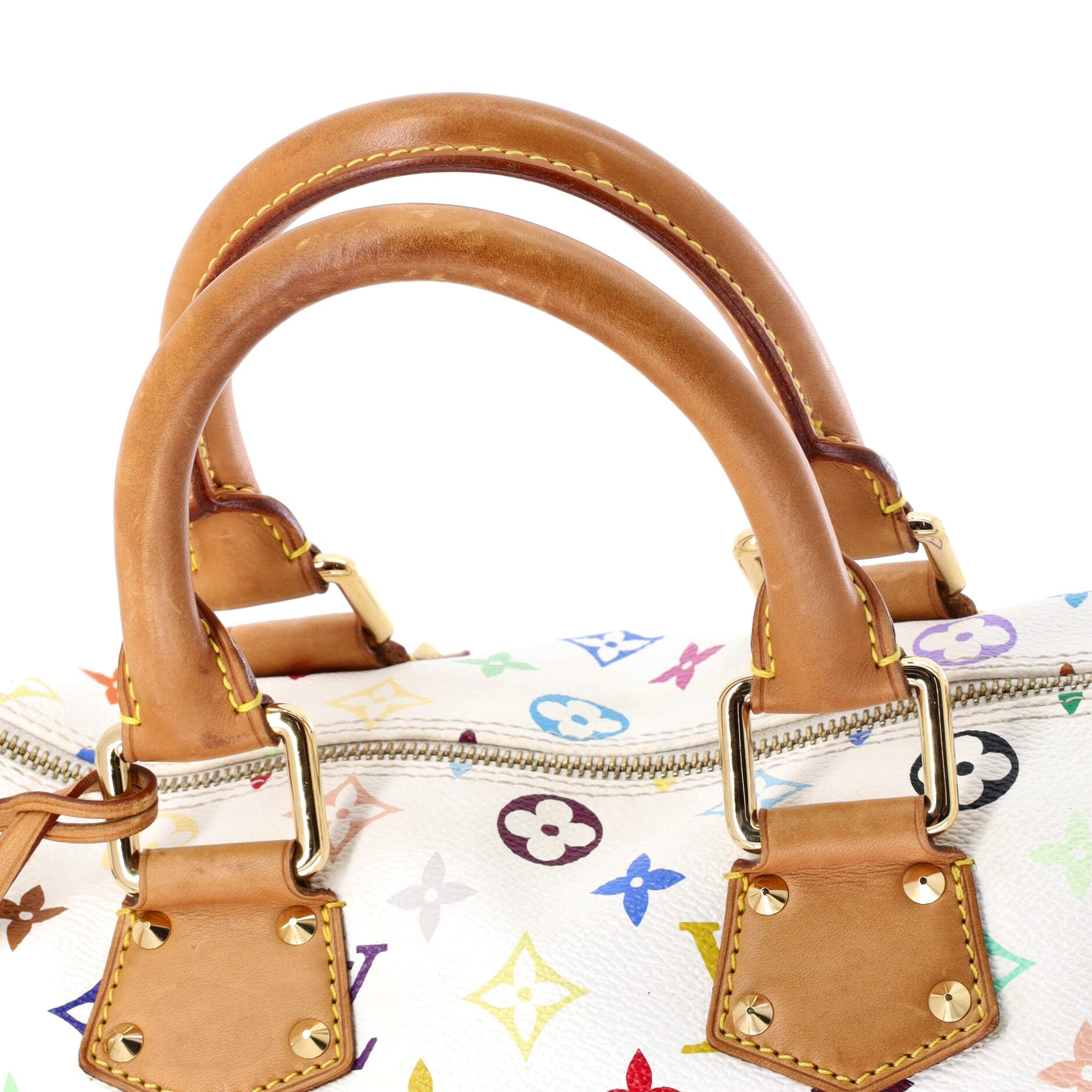 Pre-Loved Louis Vuitton Speedy Handbag Monogram Multicolor 30 - Image 7