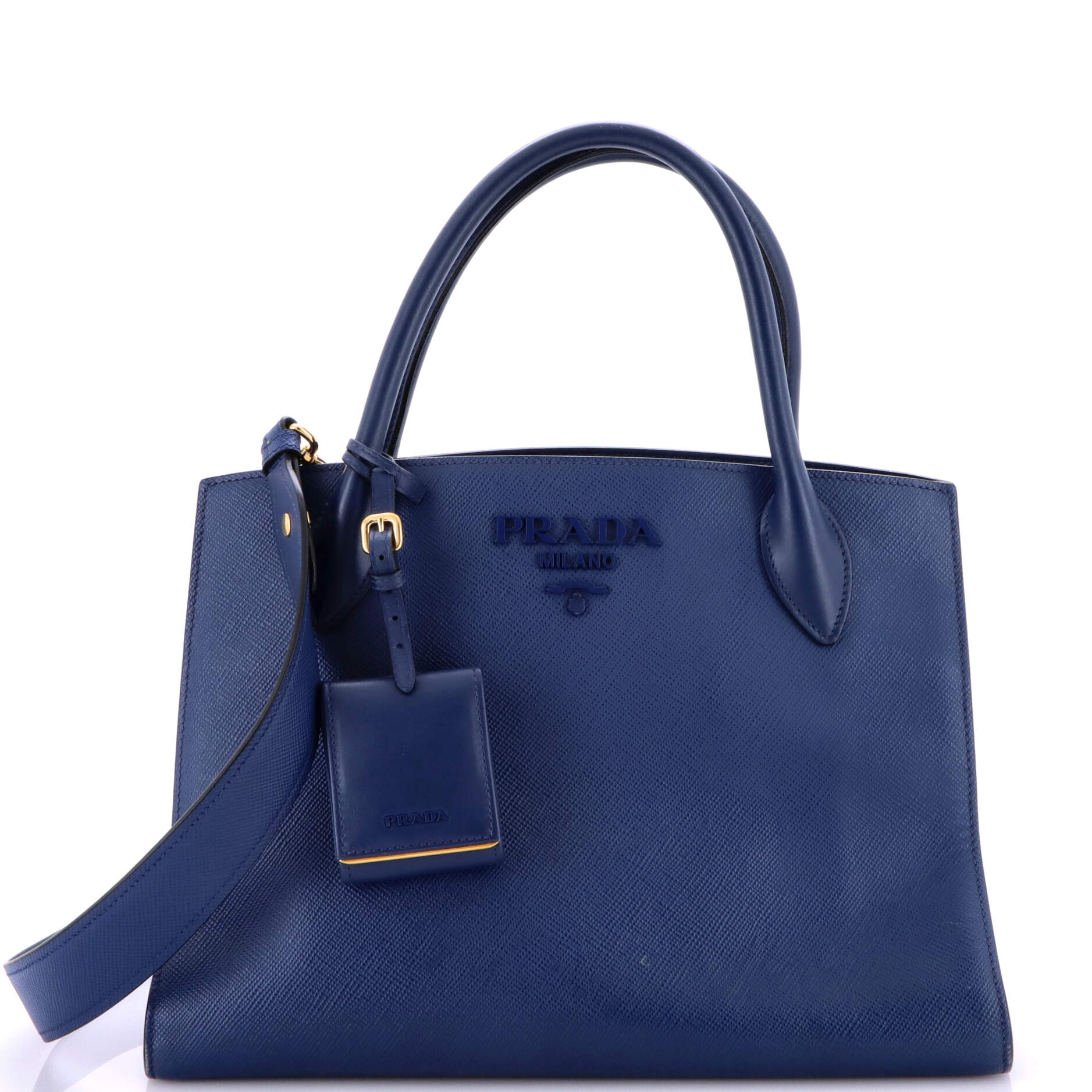 Pre-Loved Prada Monochrome Tote Saffiano with City Calf Medium