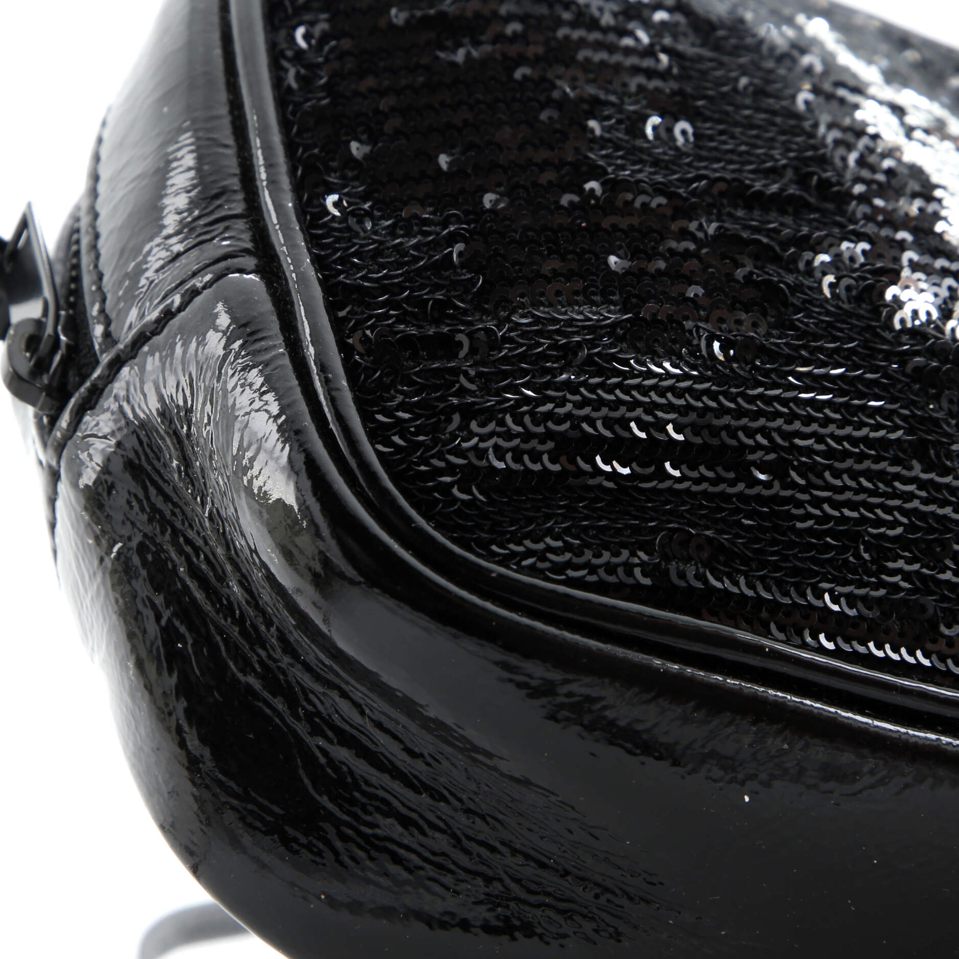 Pre-Loved Saint Laurent Classic Monogram Blogger Crossbody Bag Sequins and Patent Small - Image 7