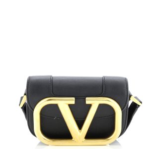 Pre-Loved Valentino Supervee Crossbody Bag Leather Small