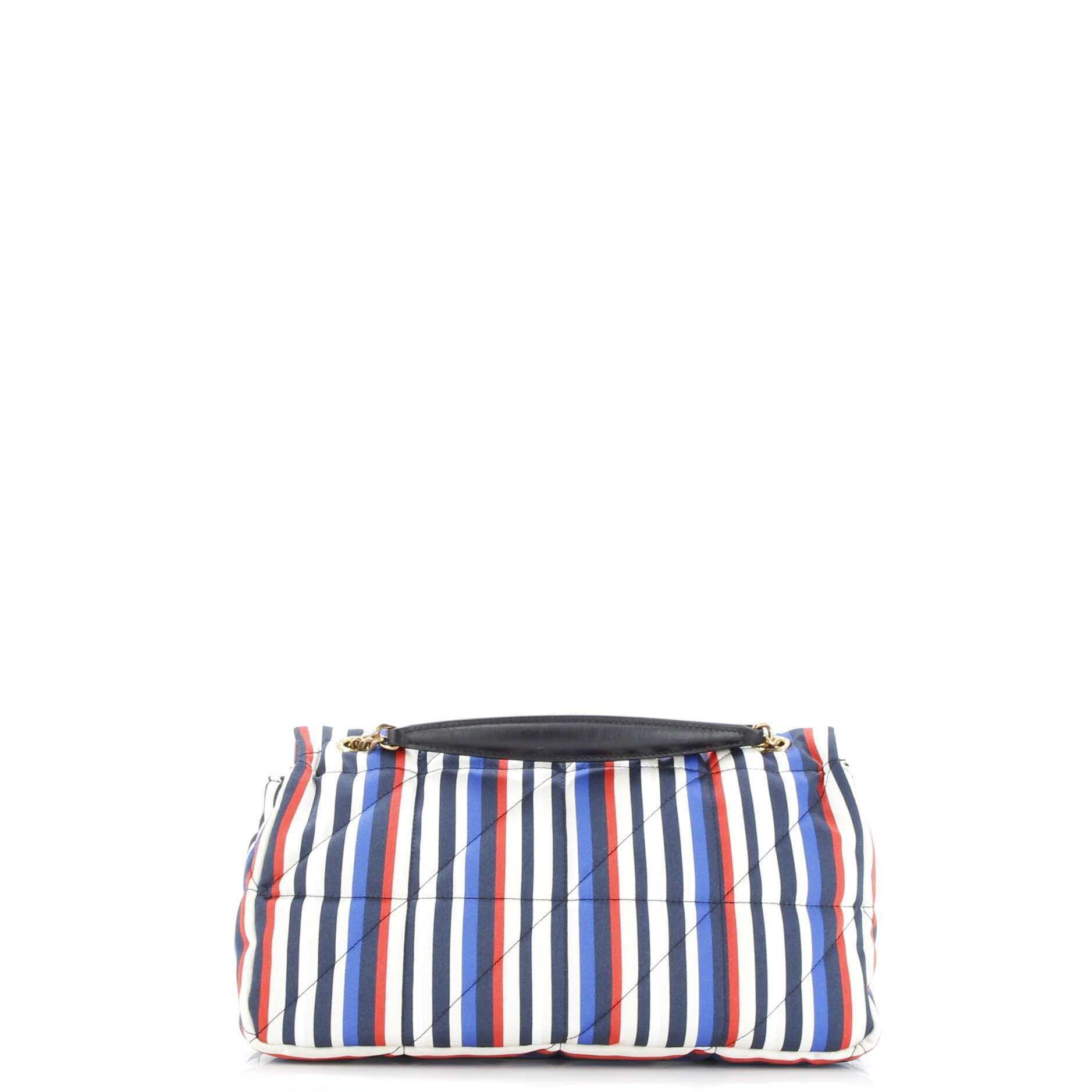 Pre-Loved Saint Laurent Jamie Flap Bag Quilted Printed Silk Medium - Image 3