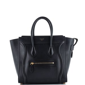 Pre-Loved Celine Luggage Bag Smooth Leather Micro