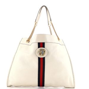 Pre-Loved Gucci Rajah Chain Tote Leather Large