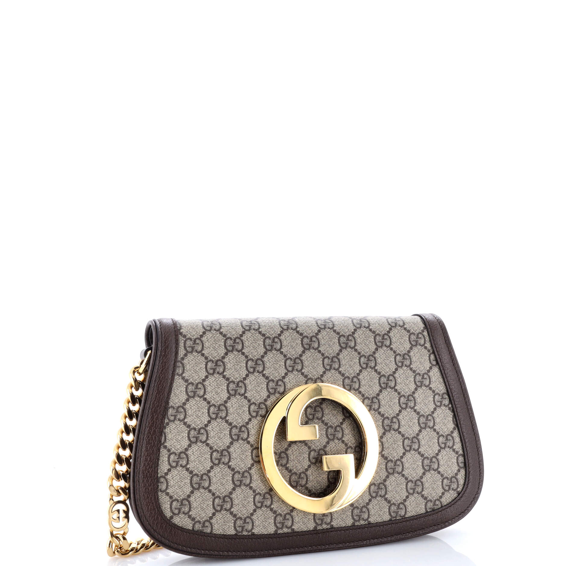 Pre-Loved Gucci Blondie NM Chain Flap Bag GG Coated Canvas Small - Image 2