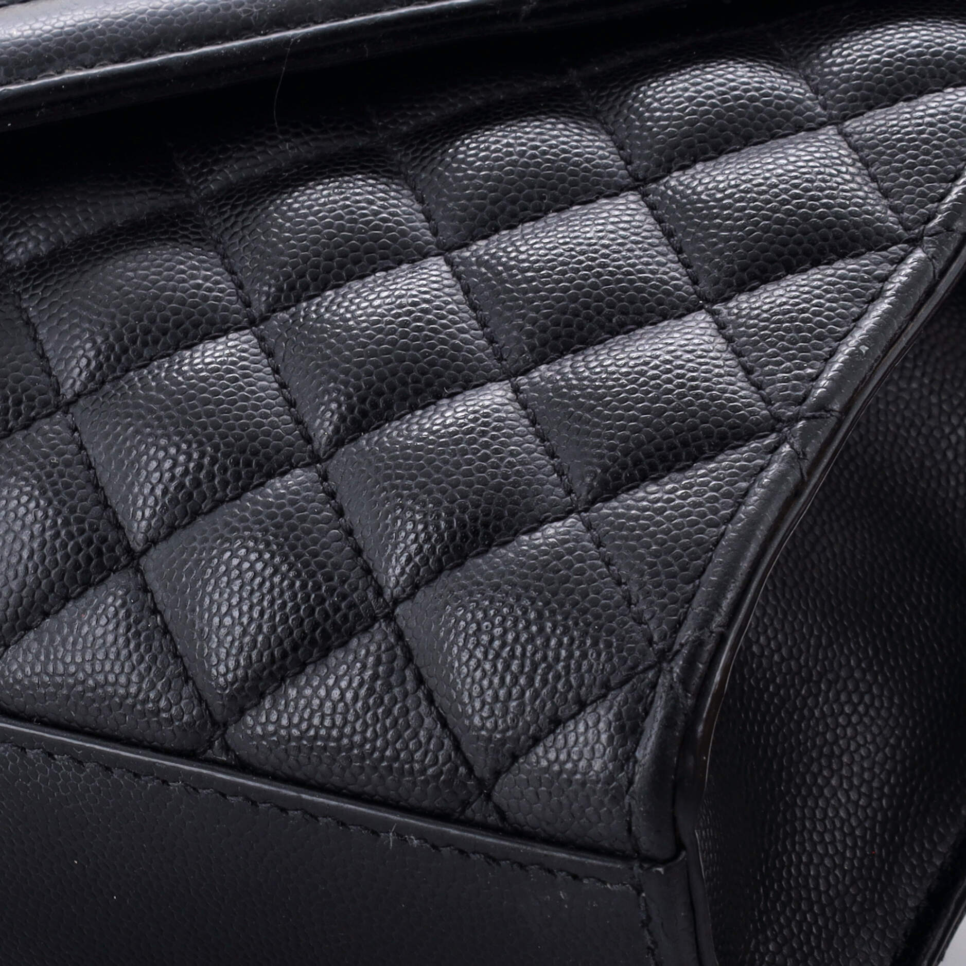 Pre-Loved Saint Laurent Classic Monogram Envelope Satchel Mixed Matelasse Leather Medium - Image 6