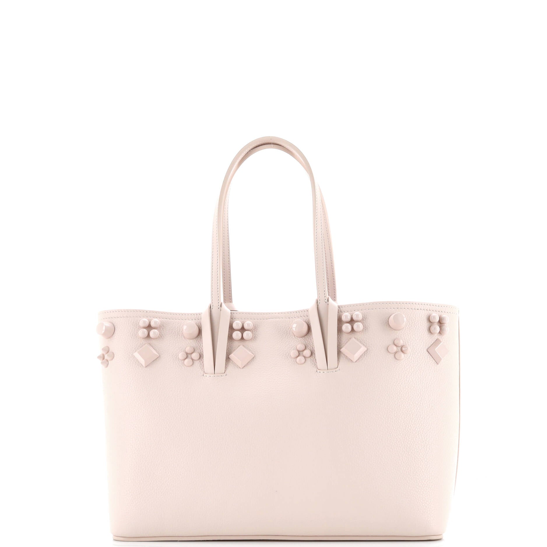 Pre-Loved Christian Louboutin Cabata Empire Tote Studded Leather Small - Image 4