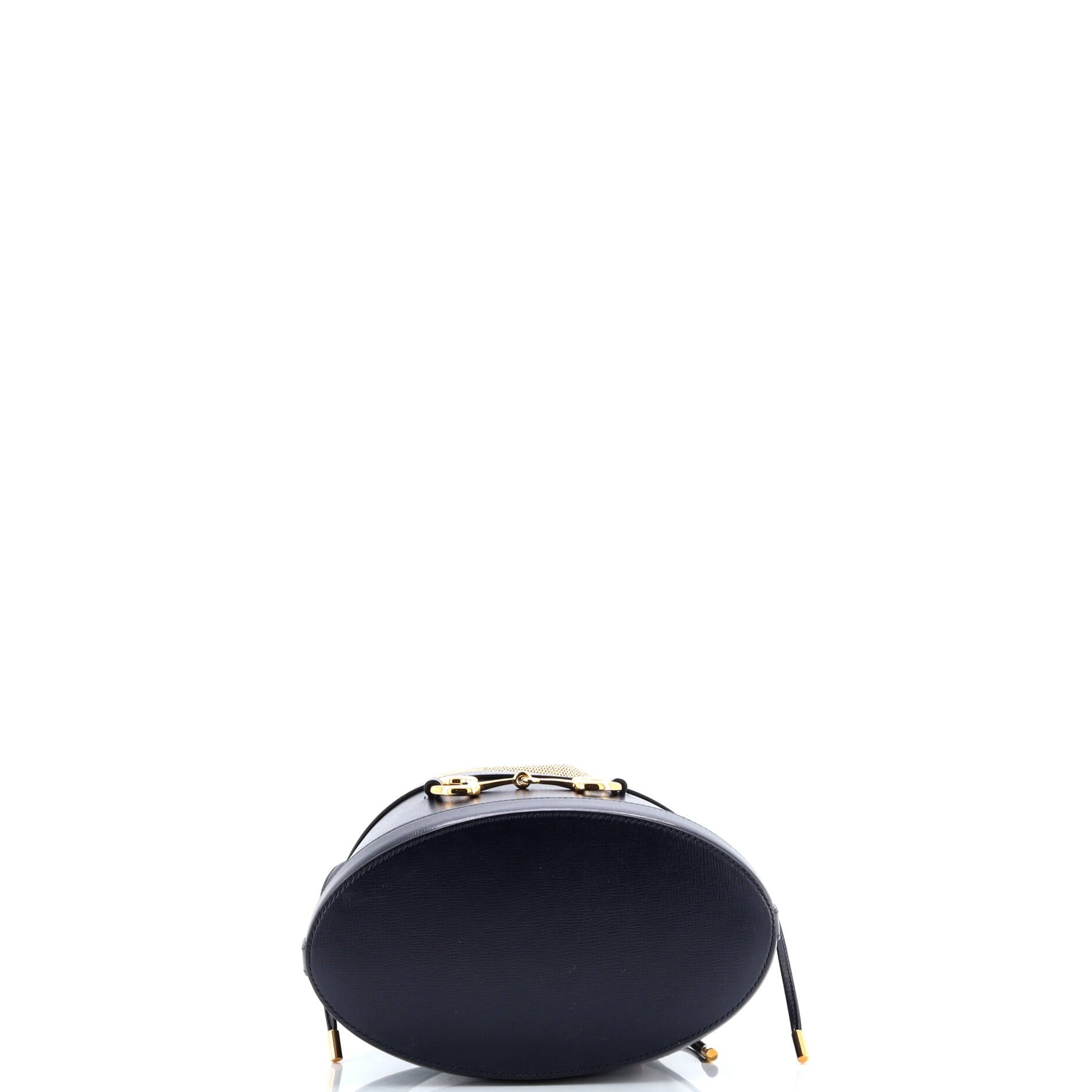 Pre-Loved Gucci Horsebit 1955 Bucket Crossbody Bag Leather and Canvas Small - Image 4