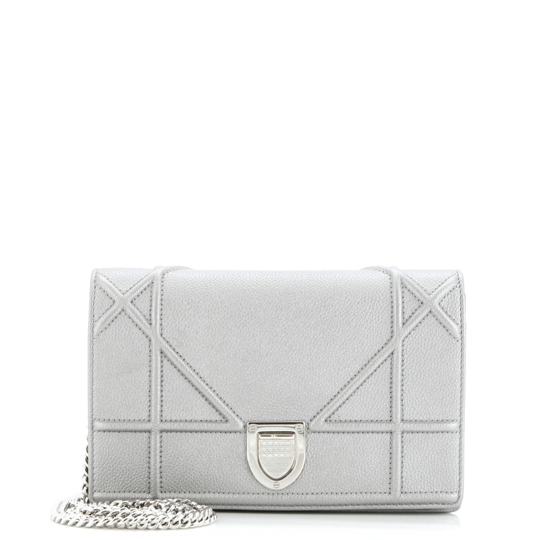 Pre-Loved Christian Dior Diorama Wallet on Chain Leather