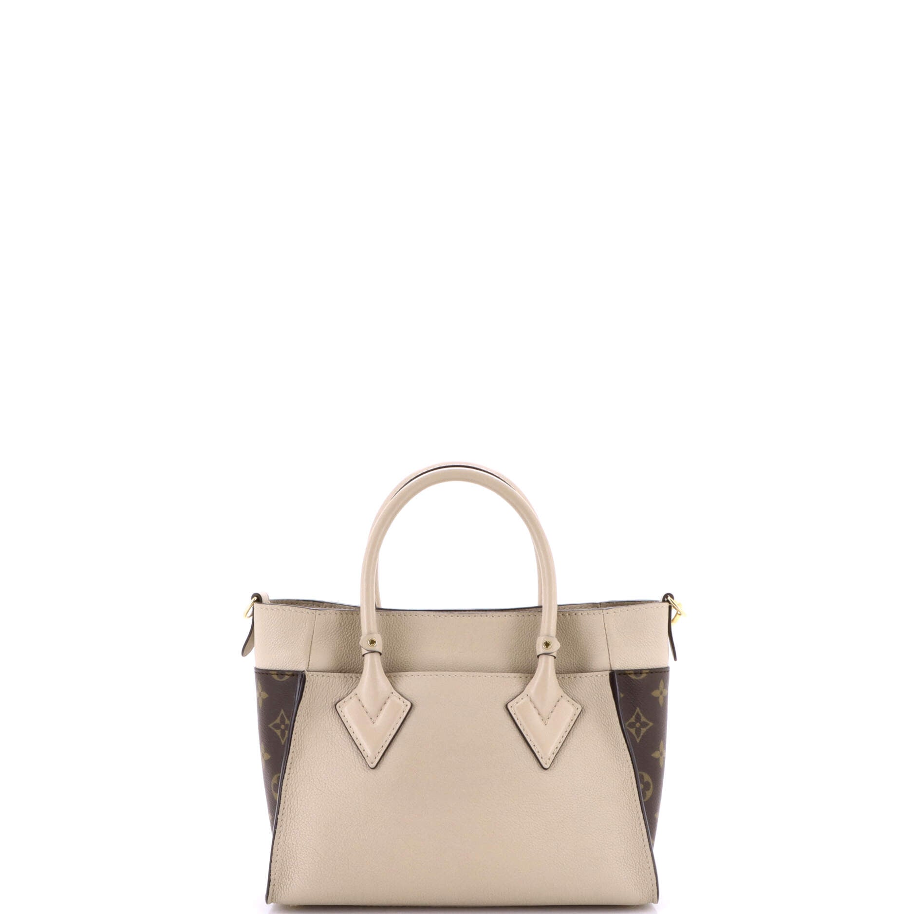 Pre-Loved Louis Vuitton On My Side Tote Leather with Monogram Canvas PM - Image 3