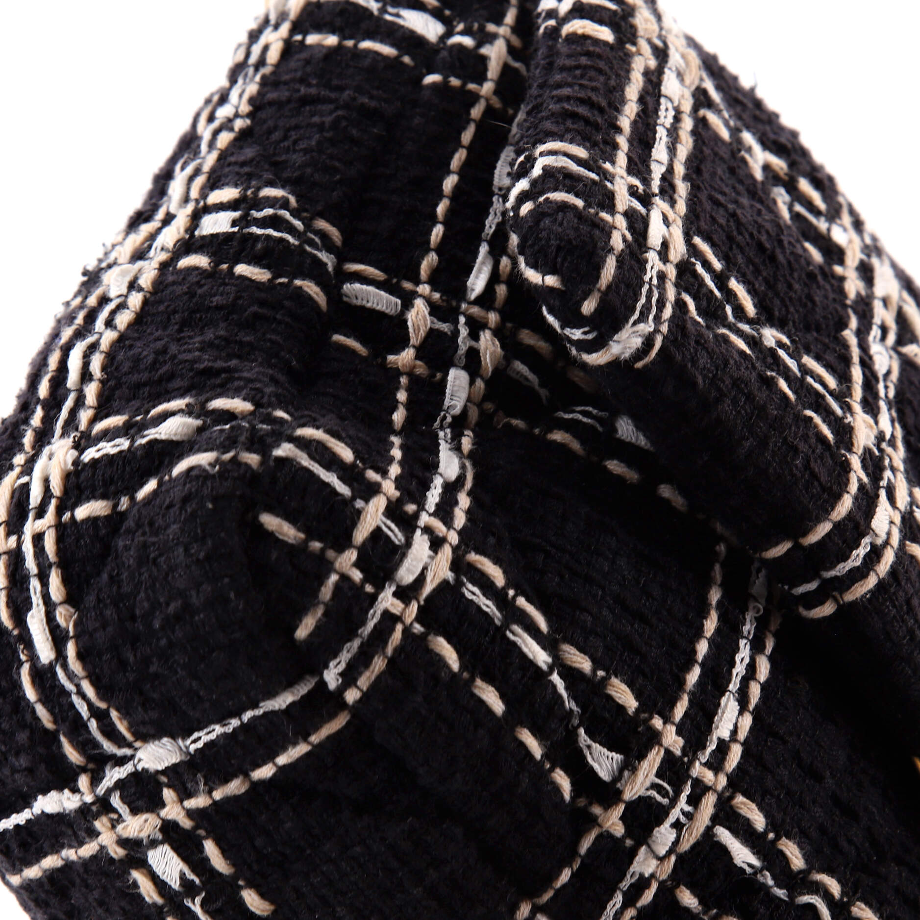 Pre-Loved Chanel 19 Flap Bag Quilted Tweed Medium - Image 6