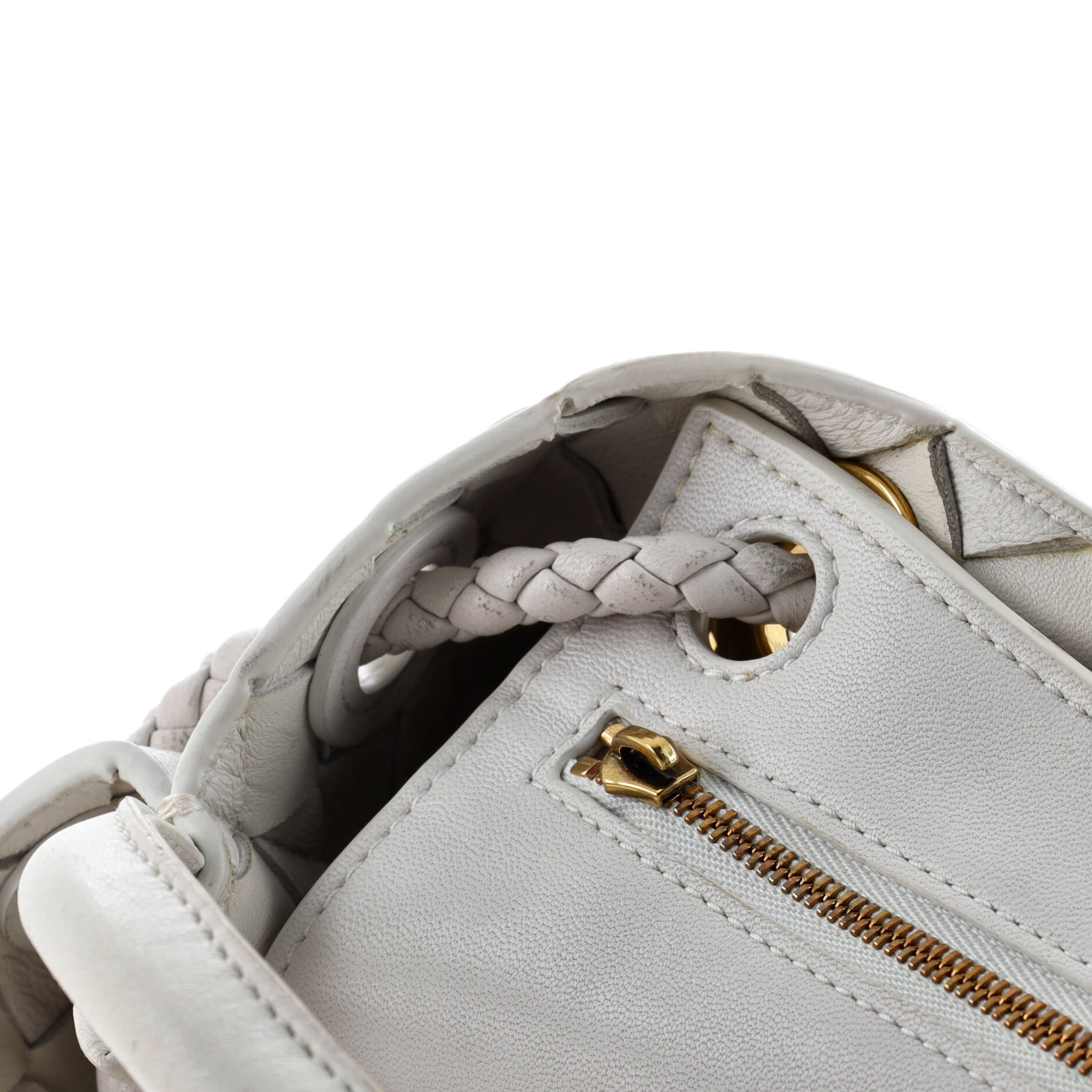 Pre-Loved Bottega Veneta Andiamo East West Top Handle Bag Intrecciato Nappa Small - Image 6