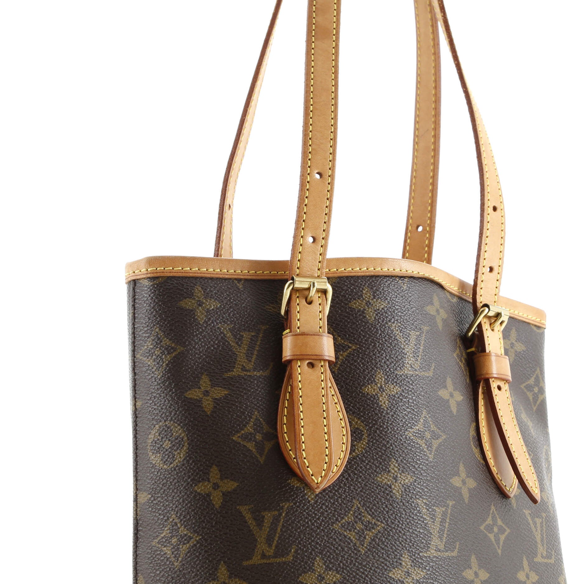 Pre-Loved Louis Vuitton Petit Bucket Bag Monogram Canvas - Image 14