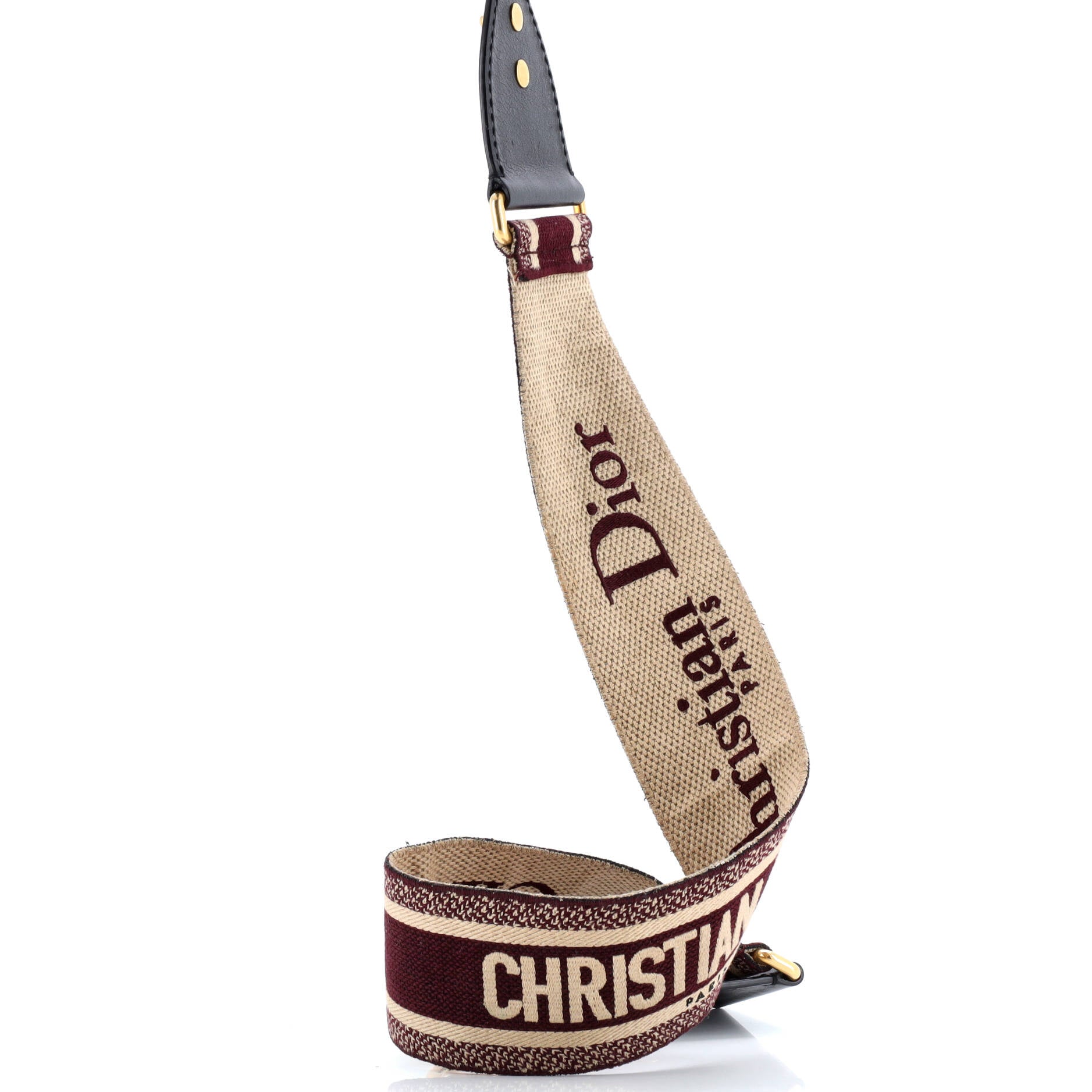 Pre-Loved Christian Dior Logo Shoulder Strap Embroidered Canvas - Image 2