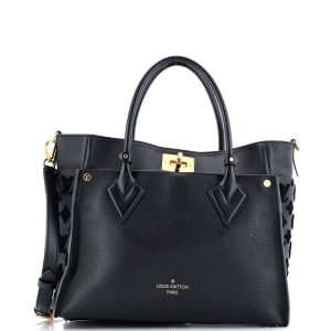 Pre-Loved Louis Vuitton On My Side Tote Monogram Tuffetage Leather MM