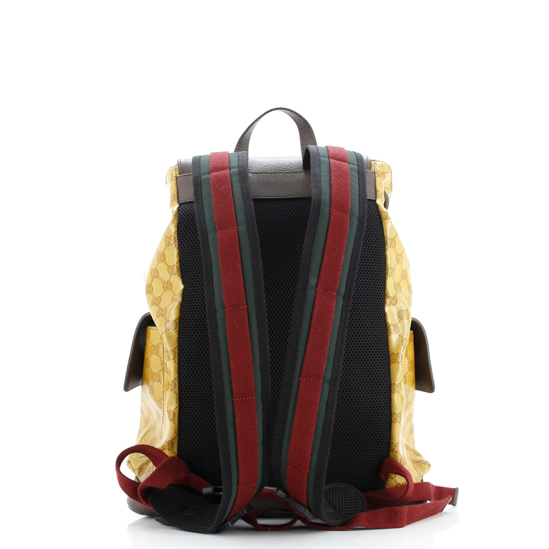 Pre-Loved Gucci x adidas Double Pocket Buckle Backpack GG Coated Canvas Medium - Image 3