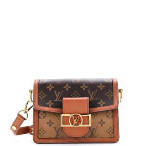 Pre-Loved Louis Vuitton Dauphine Shoulder Bag Reverse Monogram Canvas Mini