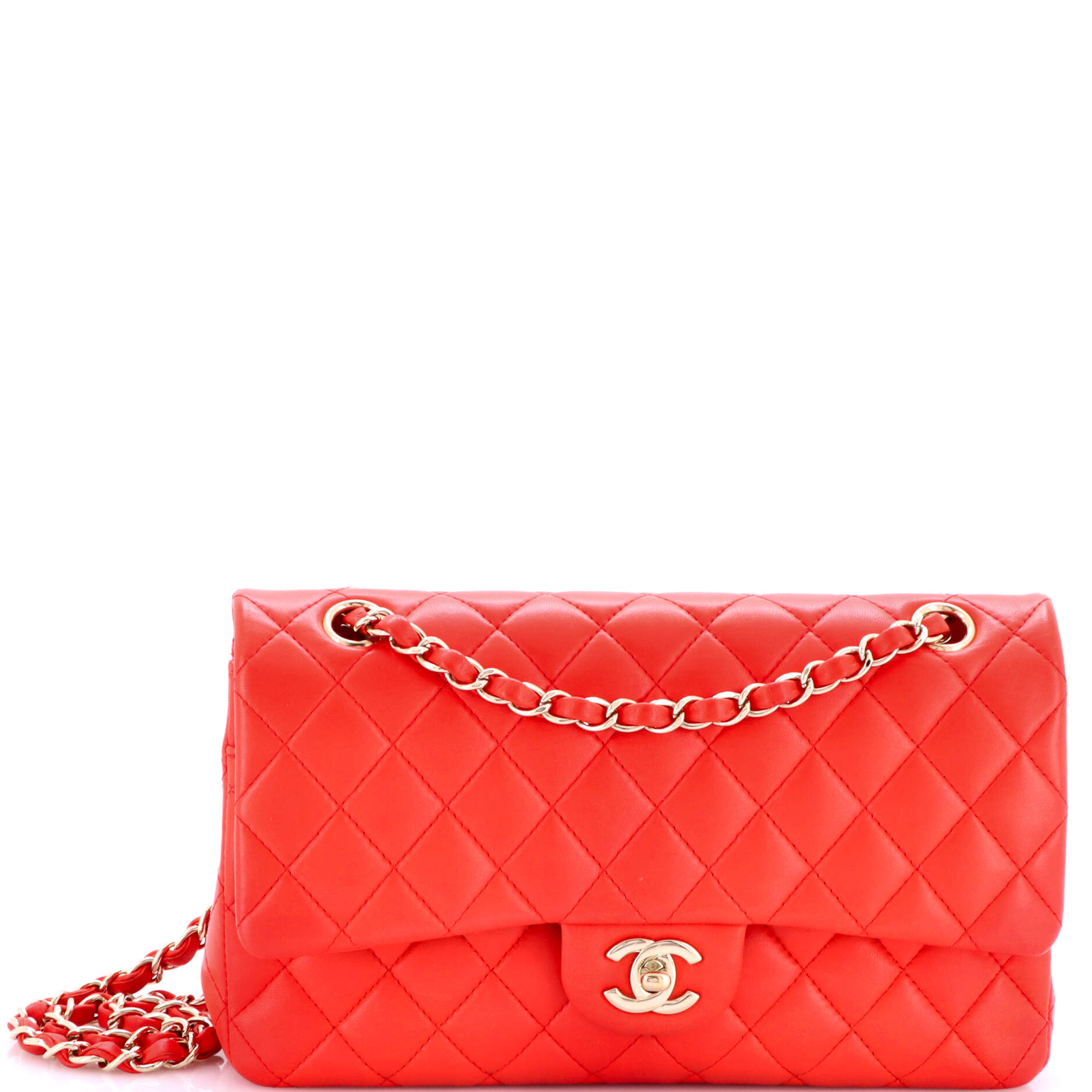 Pre-Loved Chanel Classic Double Flap Bag Quilted Lambskin Medium