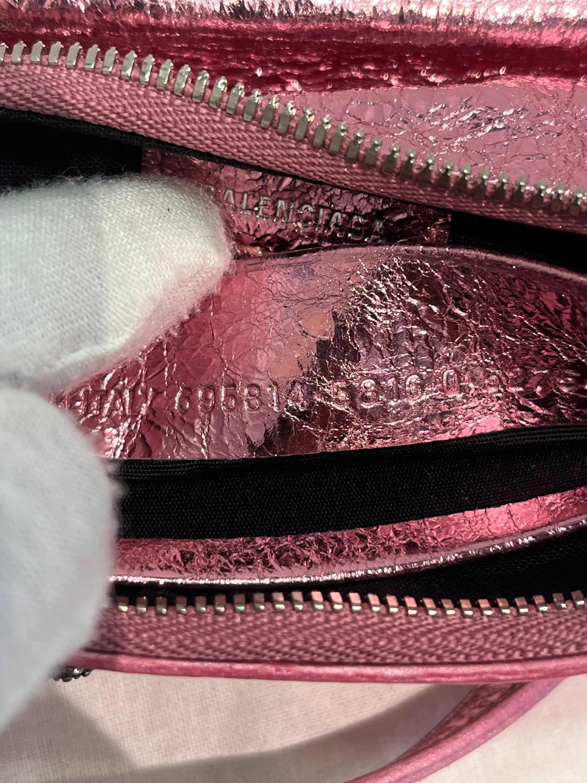 Pre-Loved Balenciaga Le Cagole Giant Studs Shoulder Bag Leather with Crystals Mini - Image 6