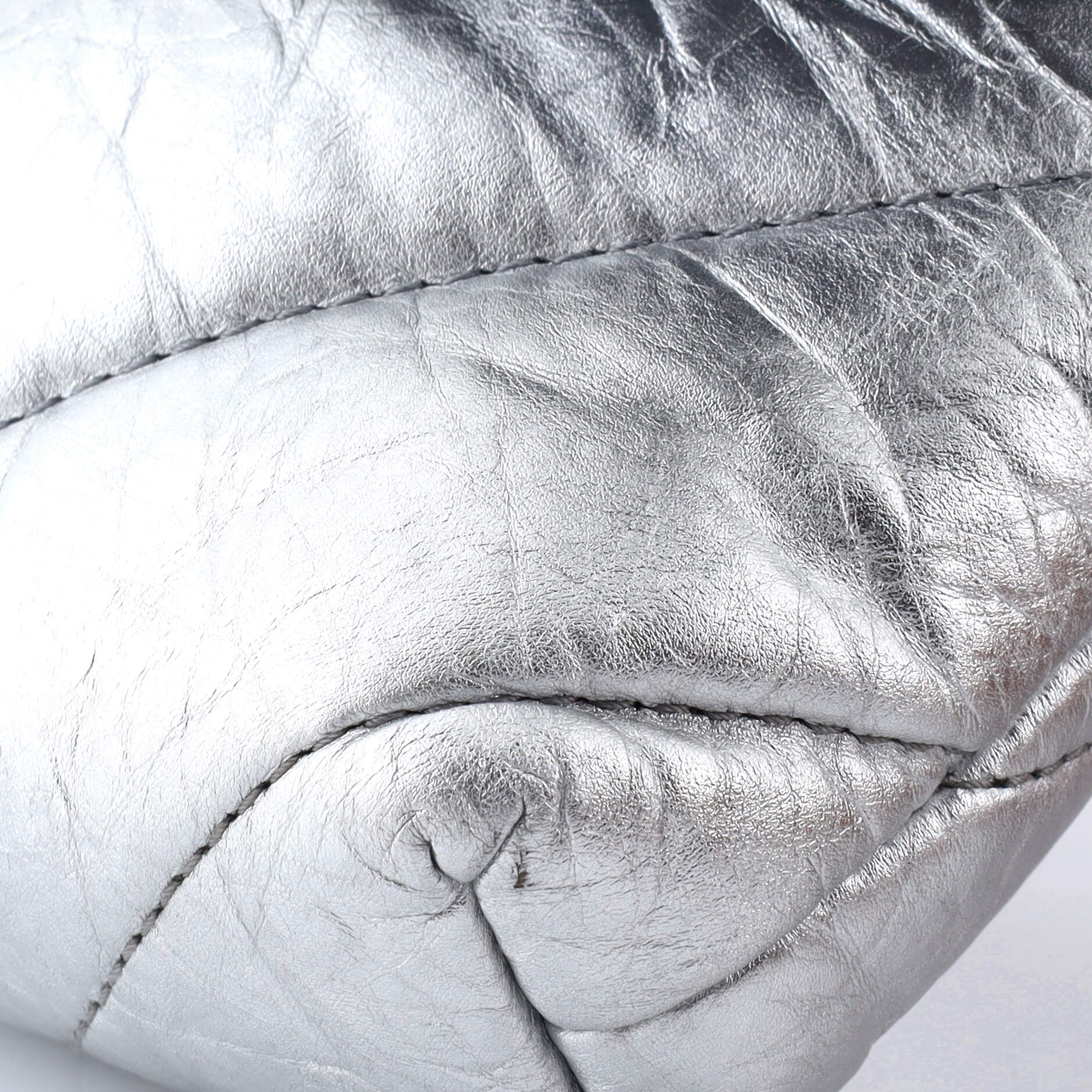 Pre-Loved Balenciaga Crush Chain Flap Bag Quilted Crushed Calfskin Small - Image 6