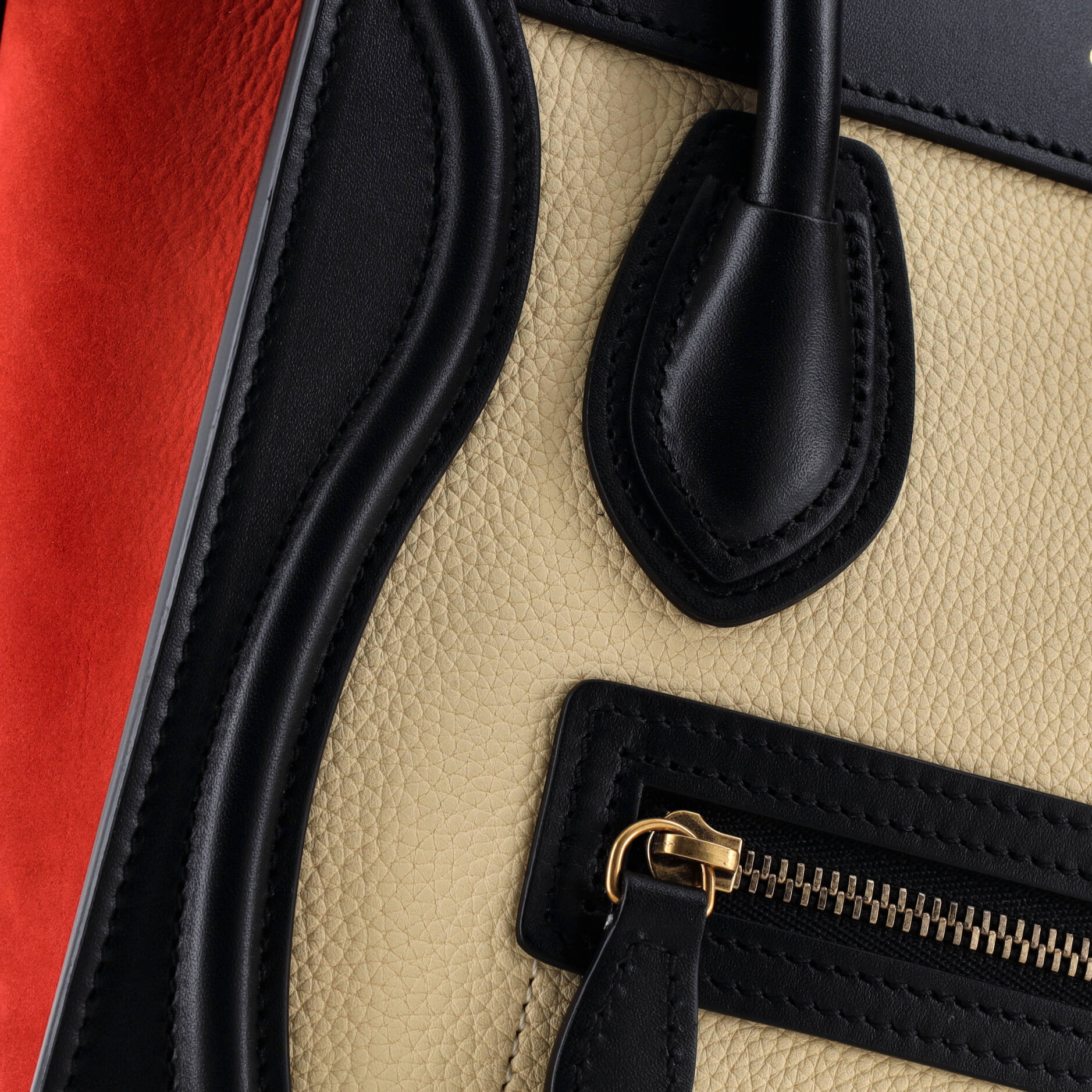 Pre-Loved Celine Tricolor Luggage Bag Leather Nano - Image 6