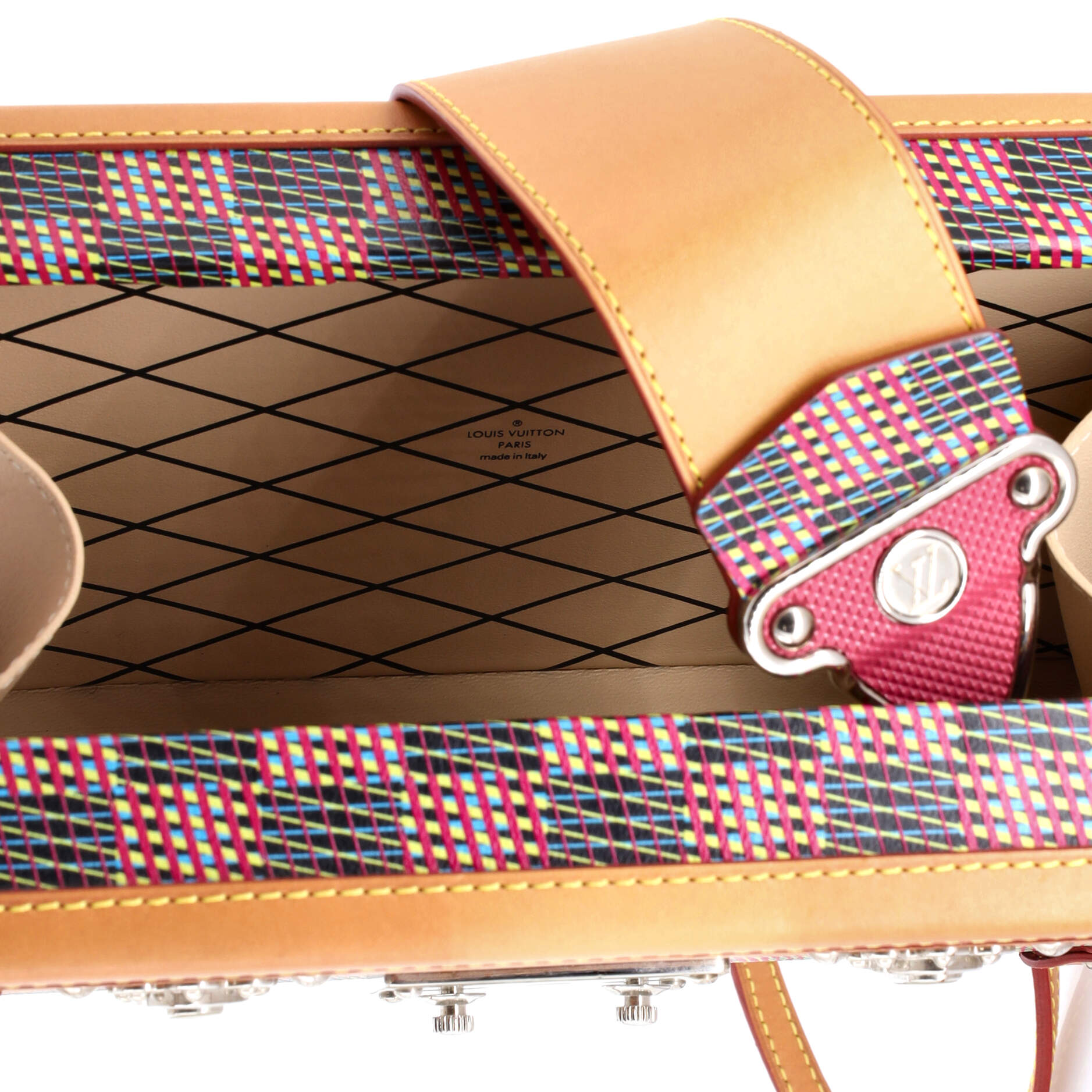 Pre-Loved Louis Vuitton Petite Malle Handbag Damier Monogram LV Pop Canvas - Image 5