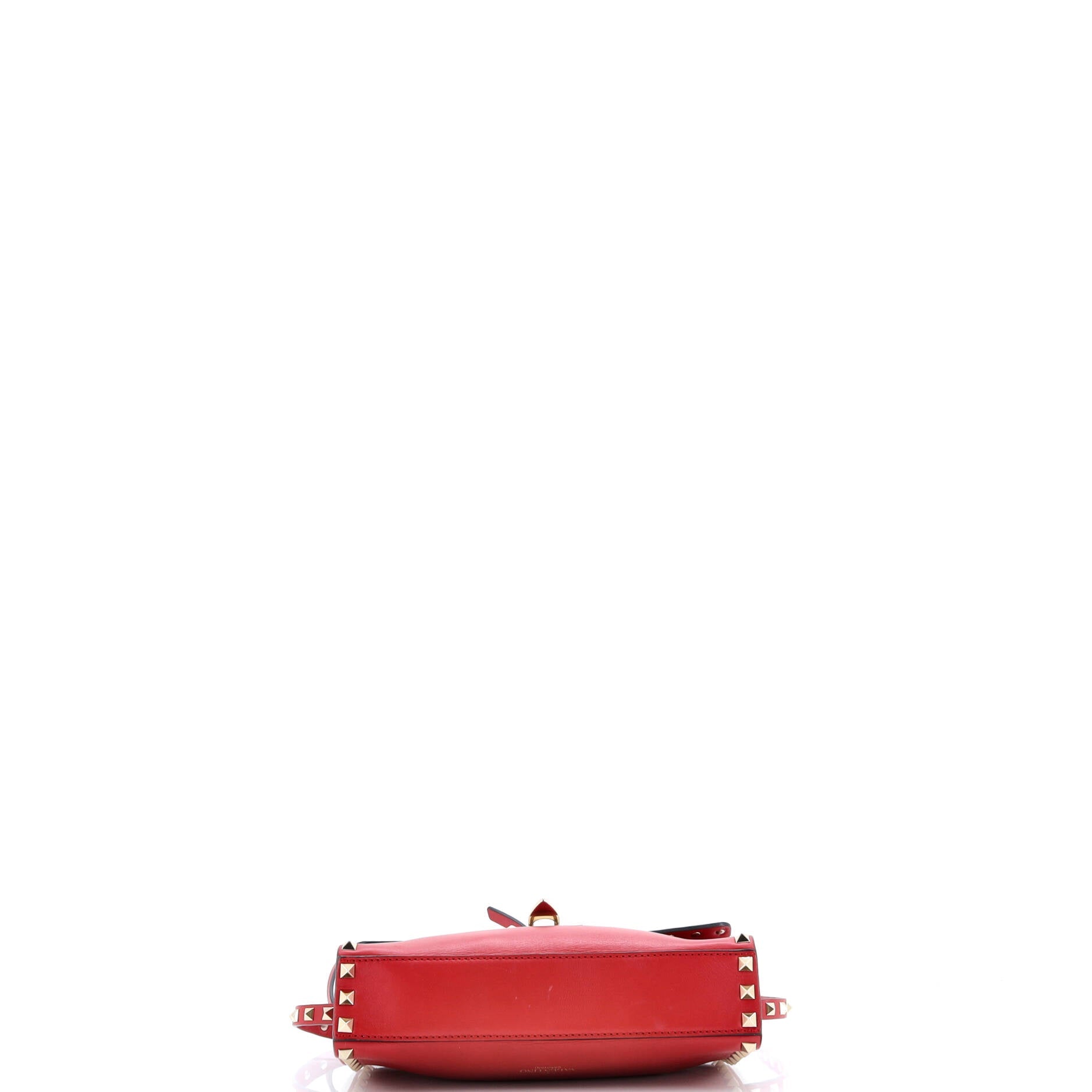 Pre-Loved Valentino Rockstud Flip Lock Flap Bag Leather Medium - Image 4