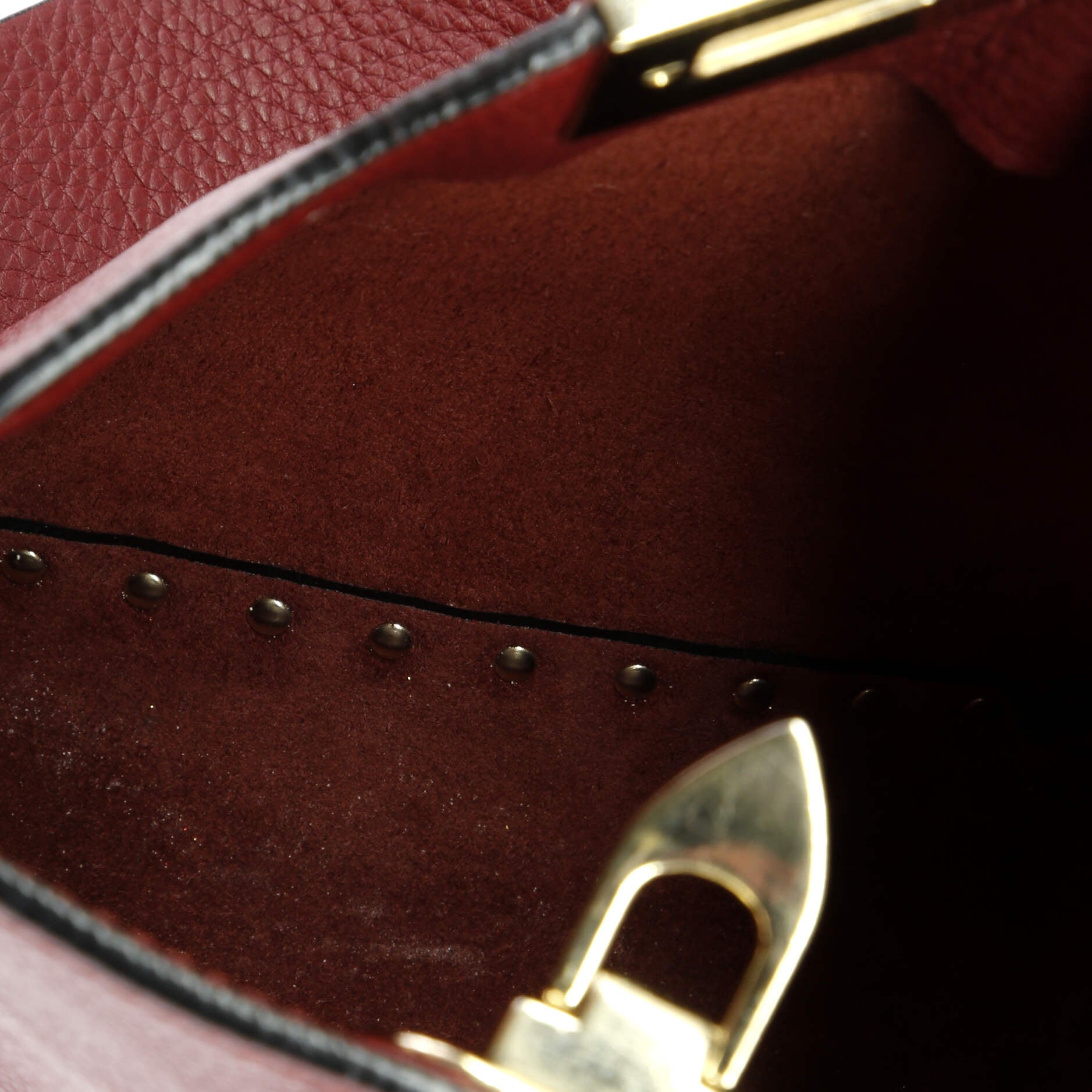 Pre-Loved Valentino Rockstud Flip Lock Messenger Bag Leather Mini - Image 5