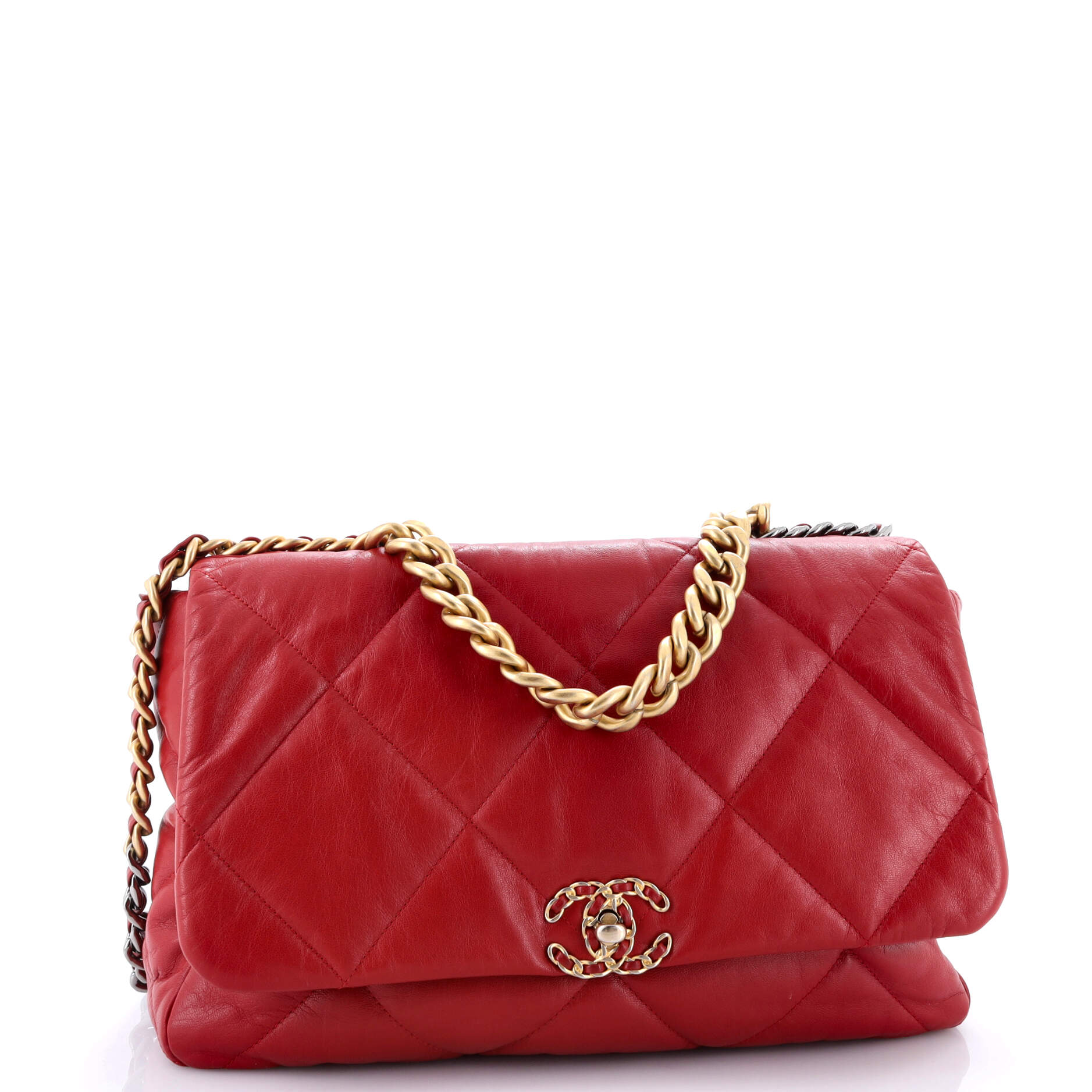 Pre-Loved Chanel 19 Flap Bag Quilted Leather Maxi - Image 2