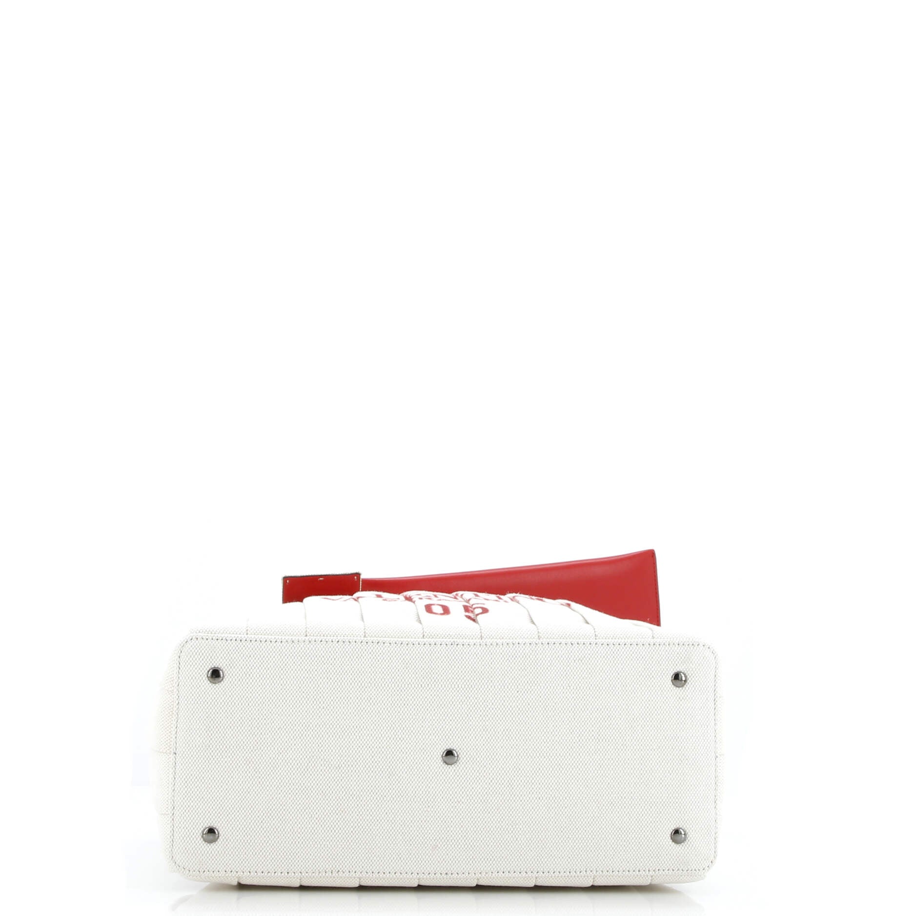 Pre-Loved Valentino Atelier 05 Tote Pleated Canvas Medium - Image 5