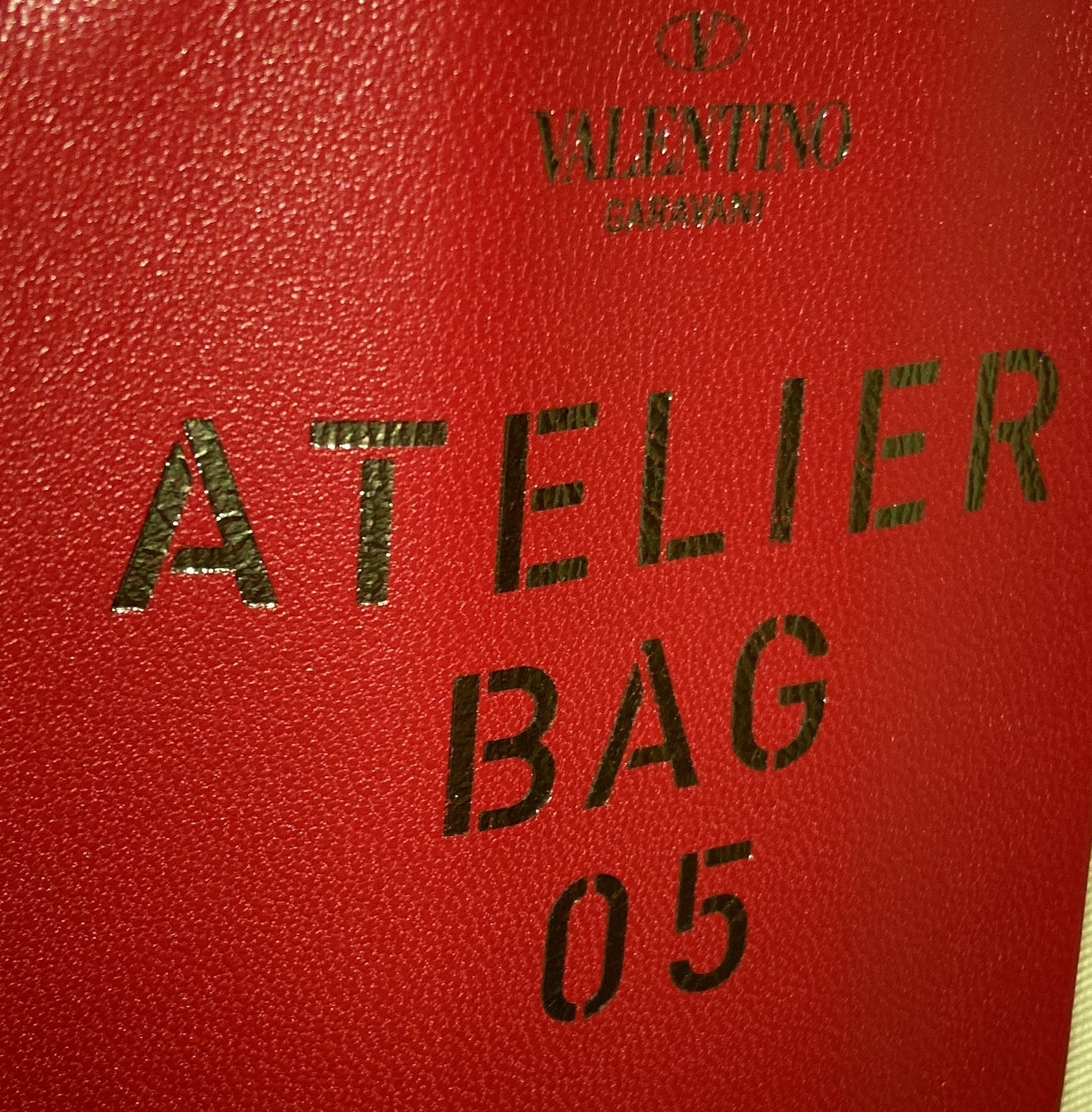 Pre-Loved Valentino Atelier 05 Tote Pleated Canvas Medium - Image 7