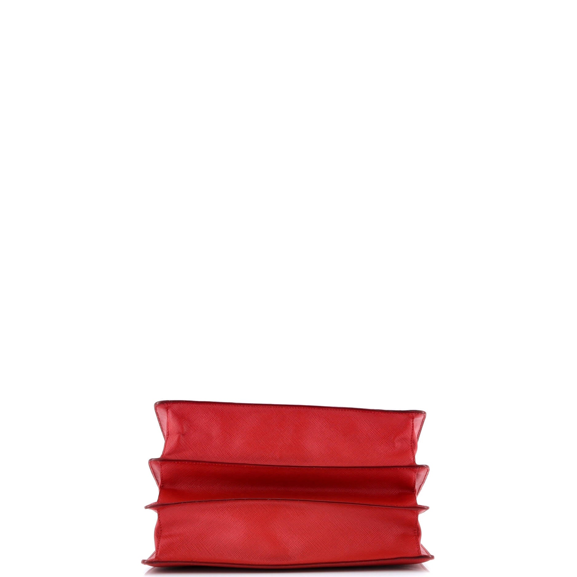 Pre-Loved Prada Turn Lock Tote Printed Saffiano Medium - Image 4