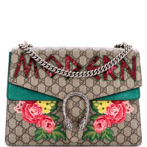 Pre-Loved Gucci Dionysus Bag Embellished GG Coated Canvas Medium
