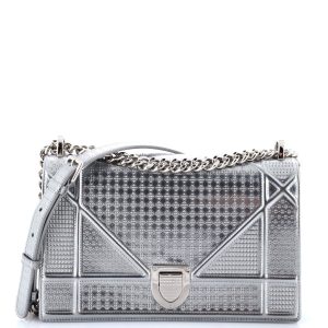 Pre-Loved Christian Dior Diorama Flap Bag Cannage Embossed Calfskin Medium