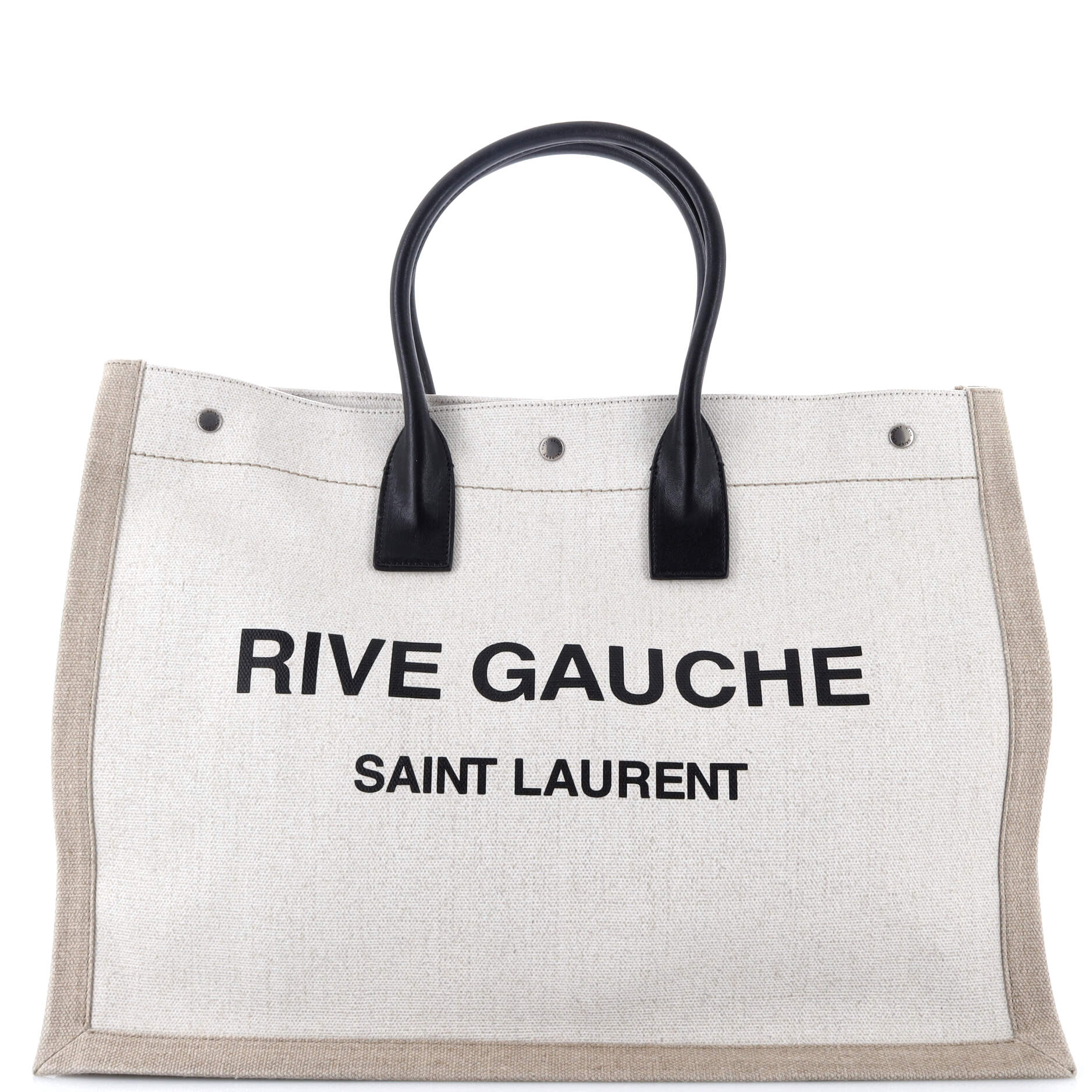 Pre-Loved Saint Laurent Rive Gauche Shopper Tote Canvas Large