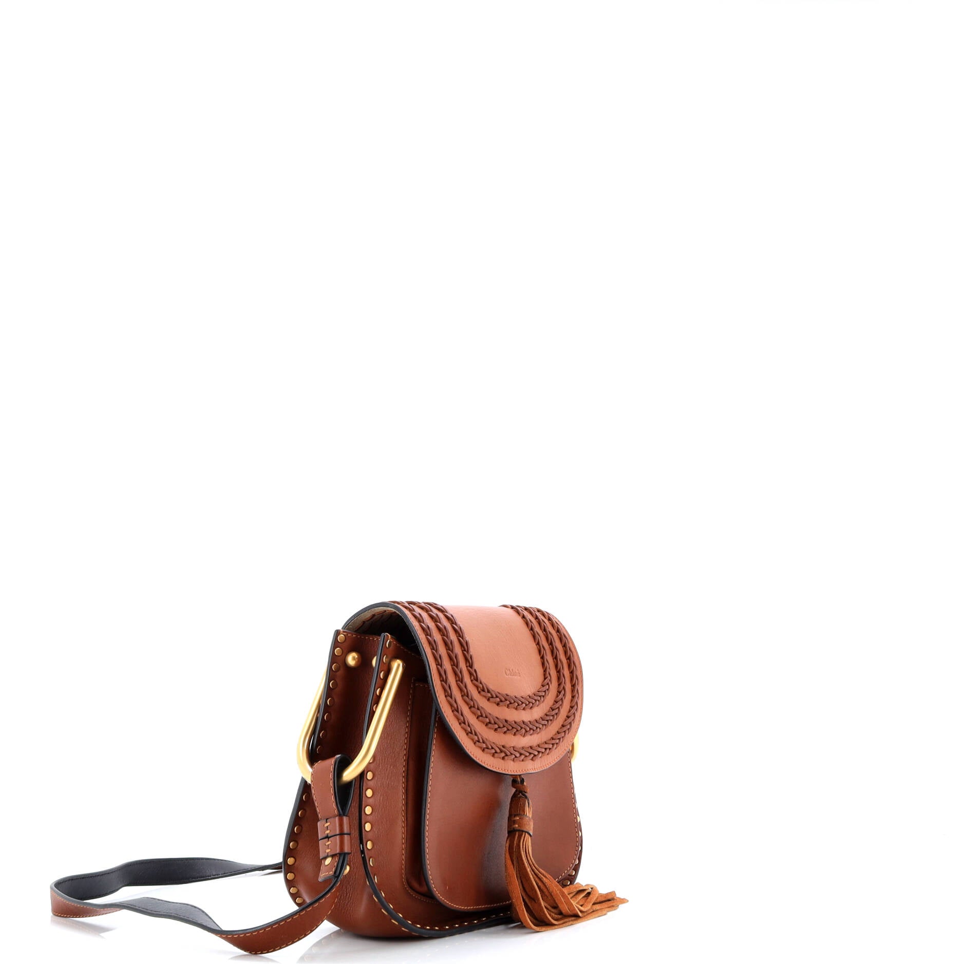 Pre-Loved Chloe Hudson Handbag Whipstitch Leather Small - Image 2